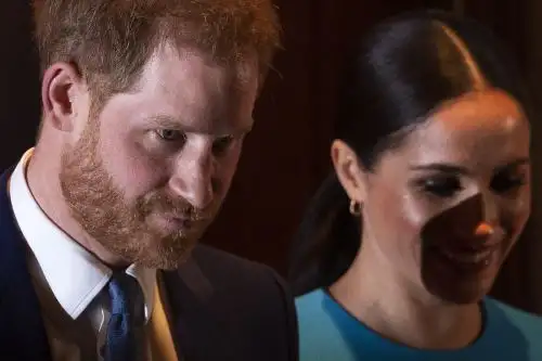 El príncipe Enrique y su esposa Meghan. Foto: AFP.