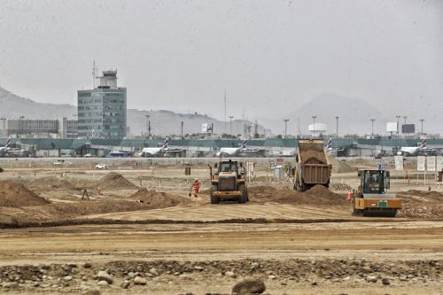 Construcción de la ampliación del Aeropuerto Internacional Jorge Chávez. ANDINA/Difusión