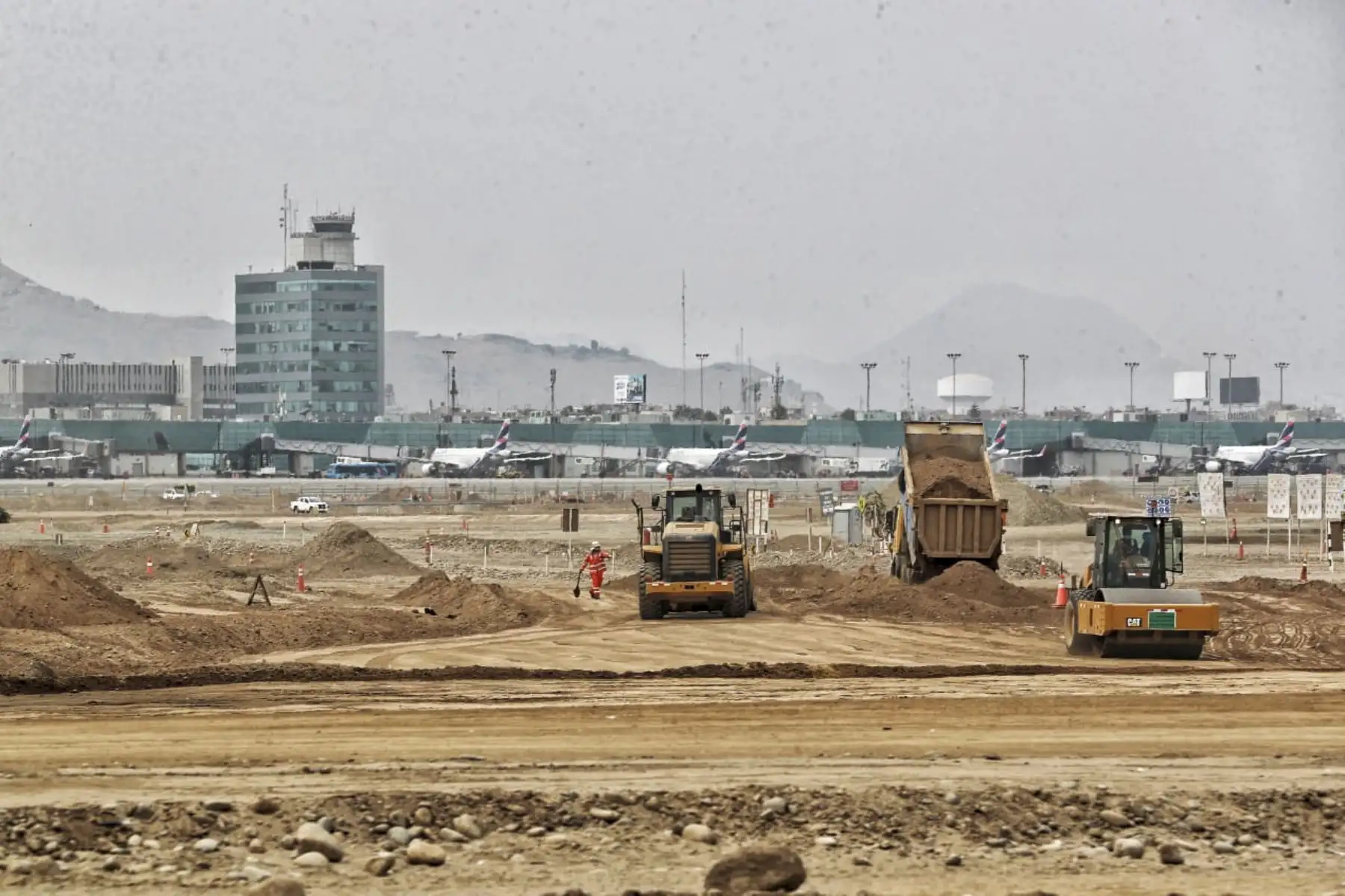 Obras de construcción en el aeropuerto Jorge Chávez. Foto: ANDINA/Difusión
