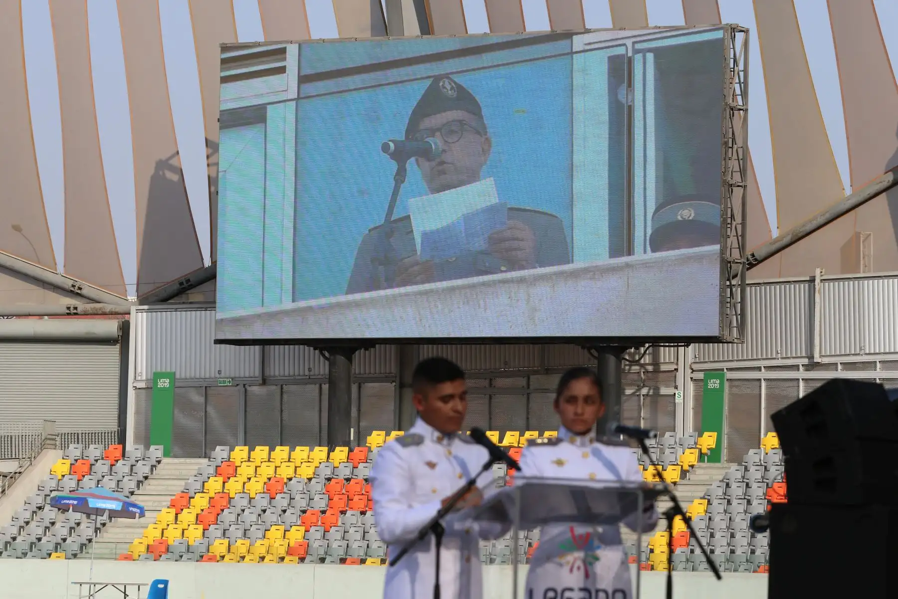 Así se desarrolló la ceremonia de inauguración del 52º Campeonato Mundial Militar de Maratón en la Videna, San Luis. Foto: ANDINA/Eddy Ramos