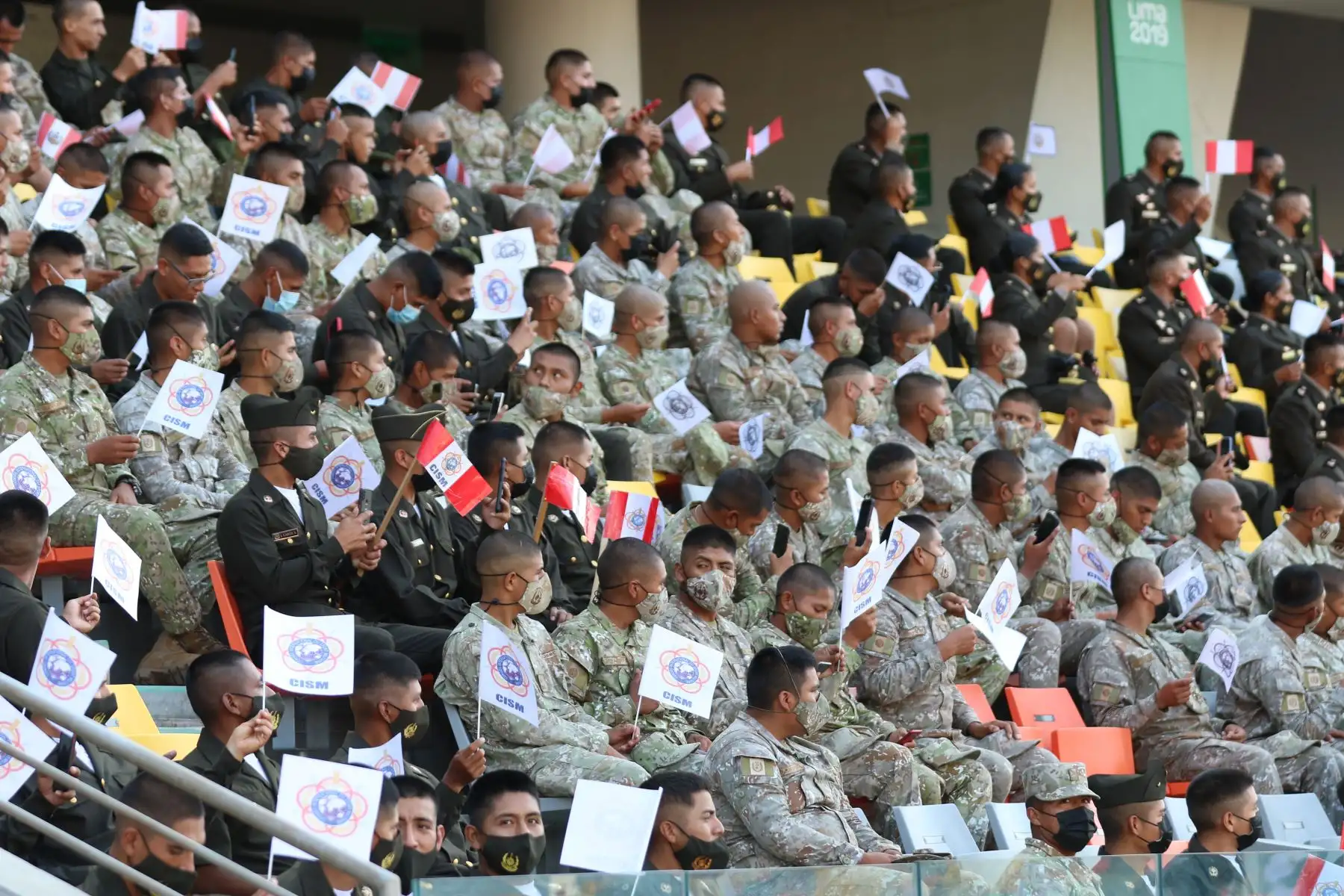 Así se desarrolló la ceremonia de inauguración del 52º Campeonato Mundial Militar de Maratón en la Videna, San Luis. Foto: ANDINA/Eddy Ramos