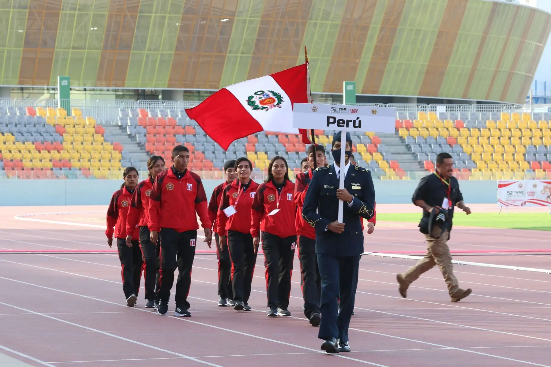 Así se desarrolló la ceremonia de inauguración del 52º Campeonato Mundial Militar de Maratón en la Videna, San Luis. Foto: ANDINA/Eddy Ramos