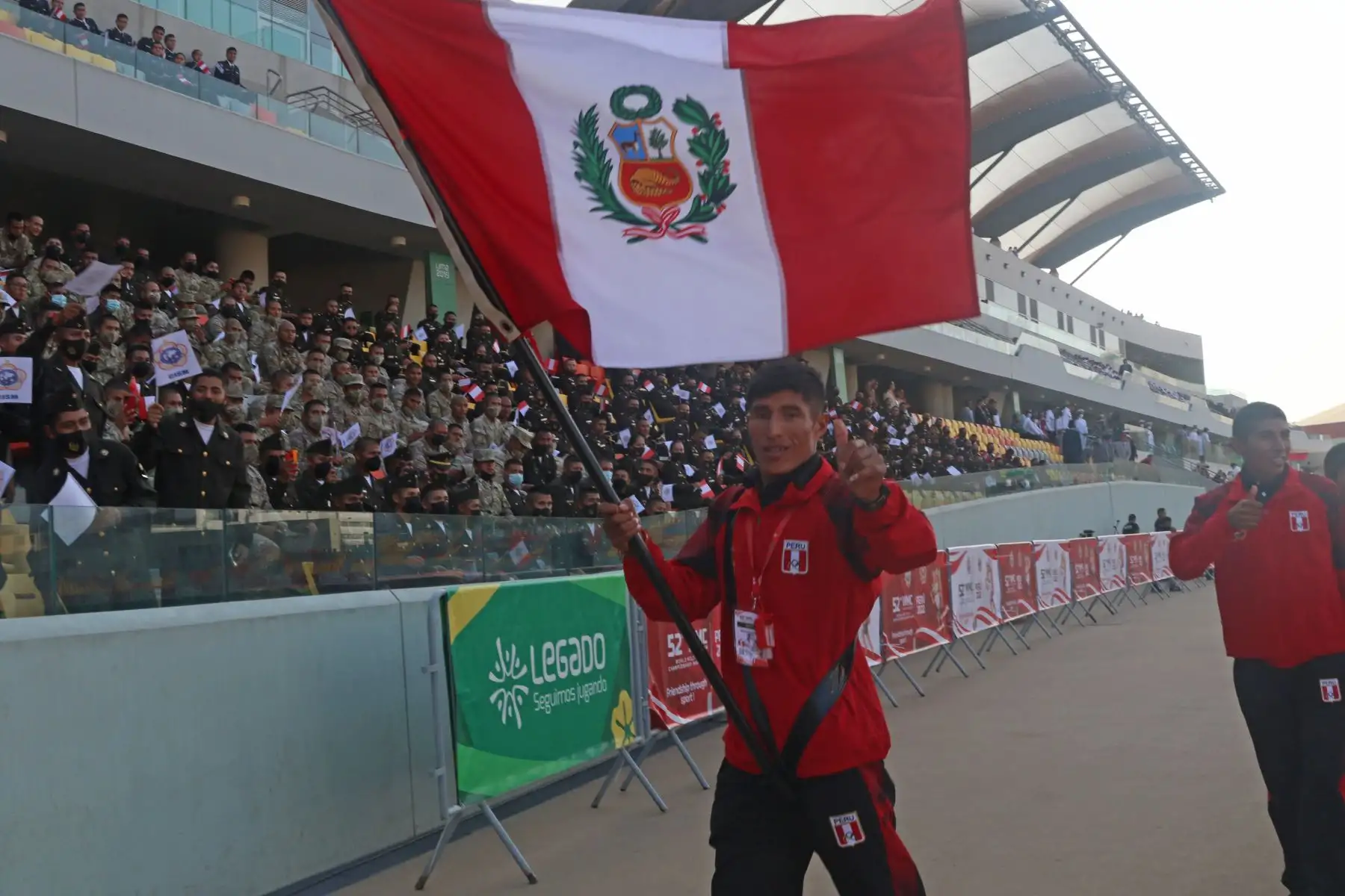 Así se desarrolló la ceremonia de inauguración del 52º Campeonato Mundial Militar de Maratón en la Videna, San Luis. Foto: ANDINA/Eddy Ramos
