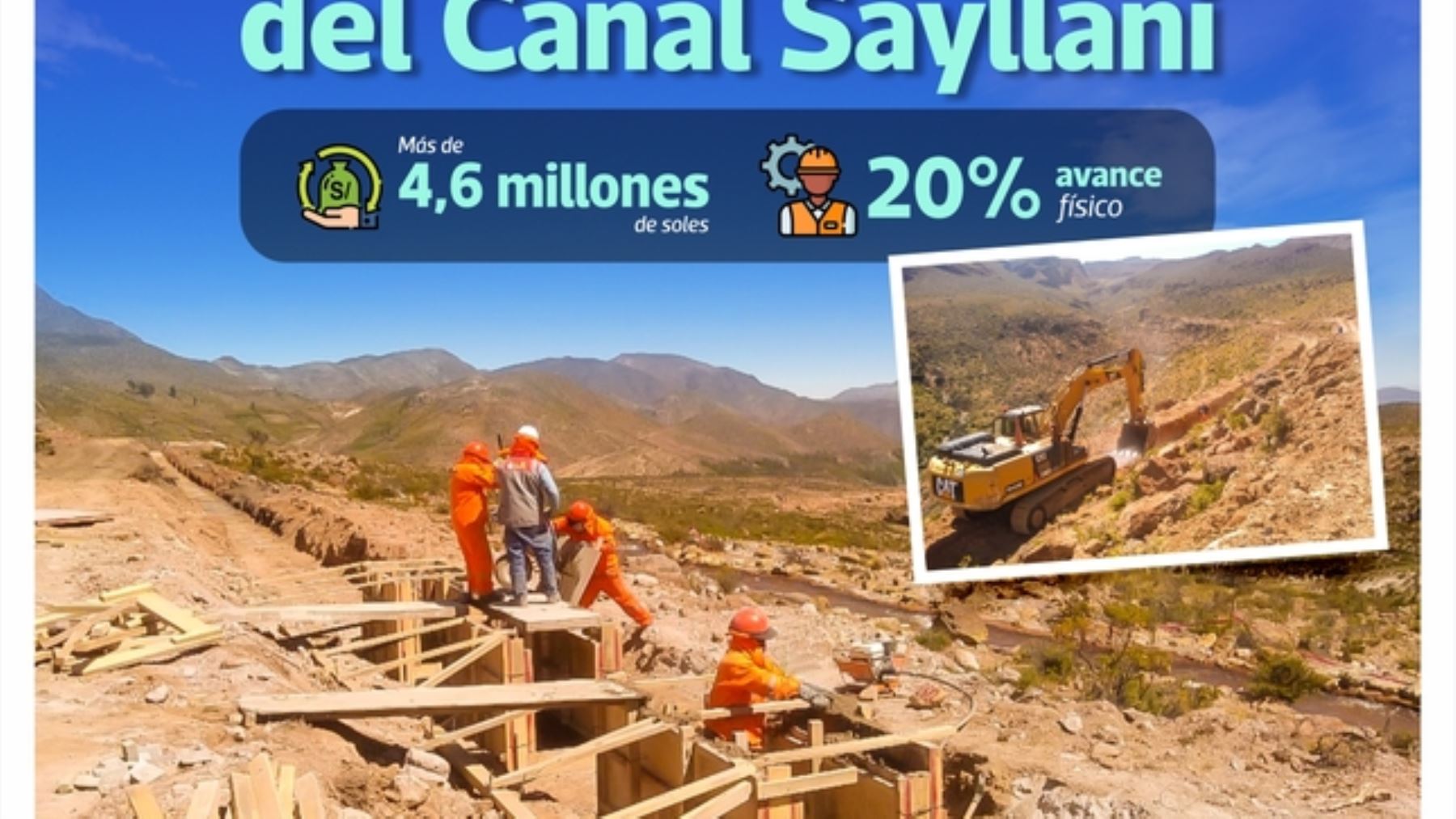 Tacna: Gobierno regional continúa construcción de canal Sayllani en Tarata