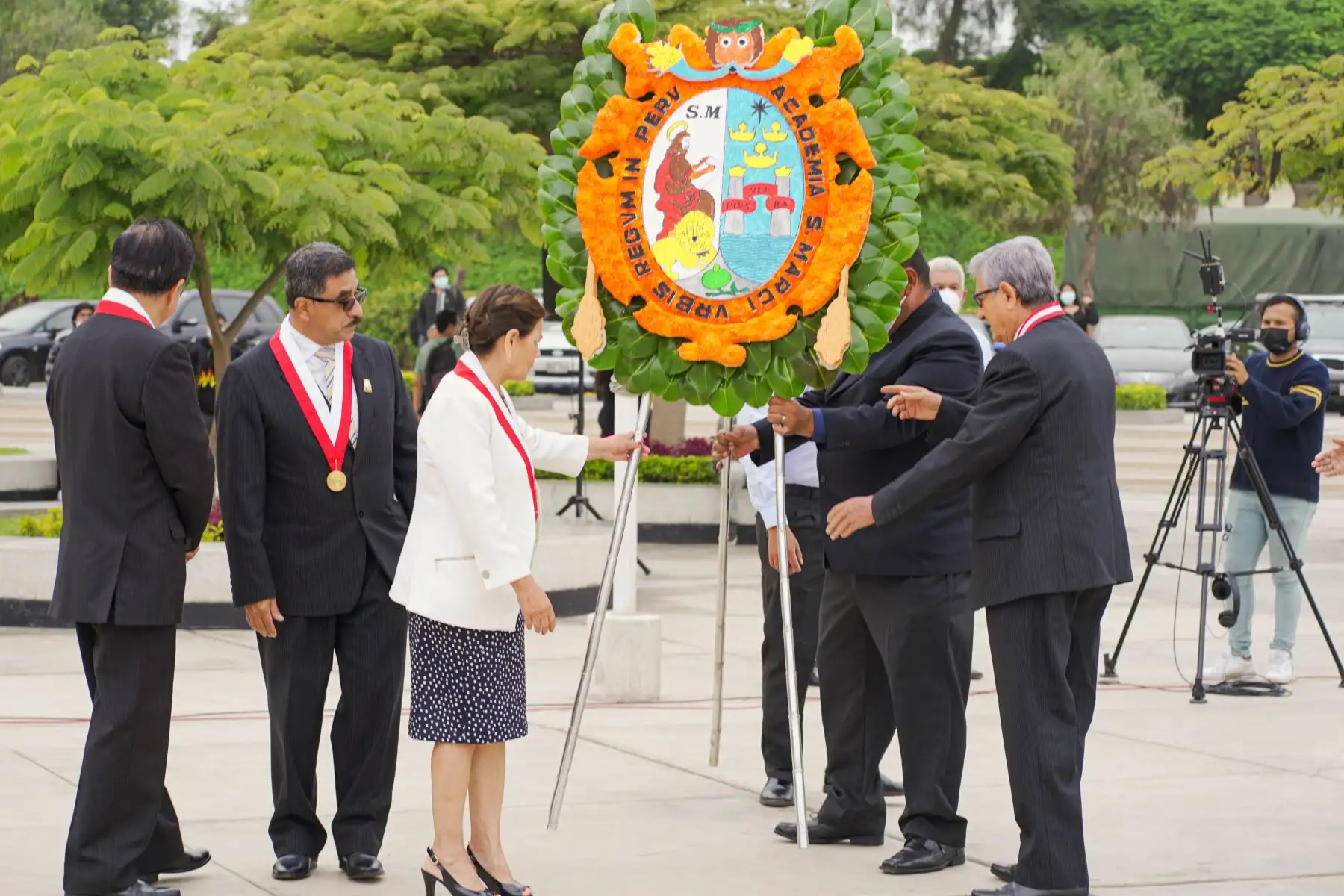 La Universidad Nacional Mayor de San Marcos (UNMSM) inauguró la semana de actividades por su 471 aniversario, con una ceremonia que se llevó a cabo en la plaza Fray Tomás de San Martín de la ciudad universitaria y fue presidida por la rectora Jeri Ramón Ruffner. Foto: ANDINA/UNMSM
