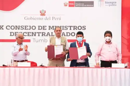 Convenio se suscribió en el contexto del X Consejo de Ministros Descentralizado, realizado hoy en Tumbes.