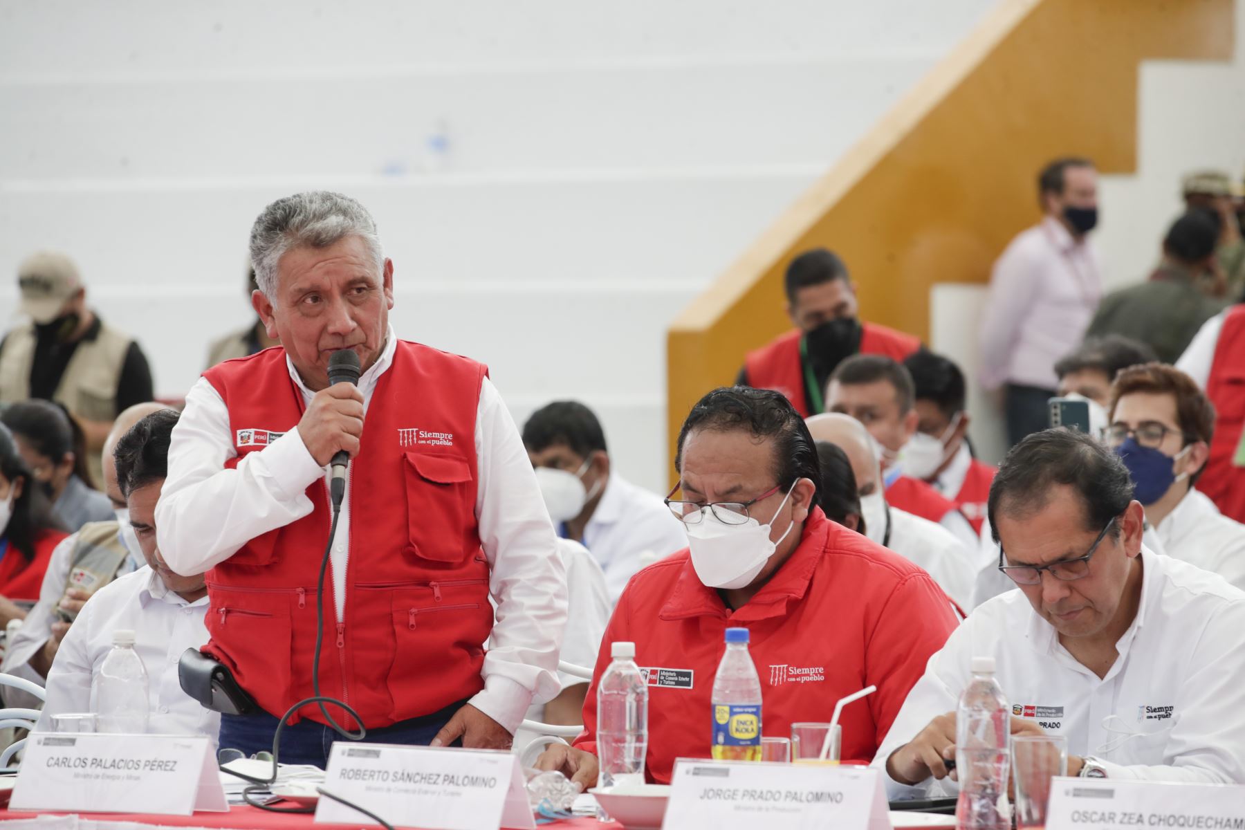 Ministro de Enegía y Minas, Carlos Palacios, participó del X Consejo de Ministros Descentralizado en Tumbes, región del norte del país.
Foto: ANDINA/ Presidencia Perú