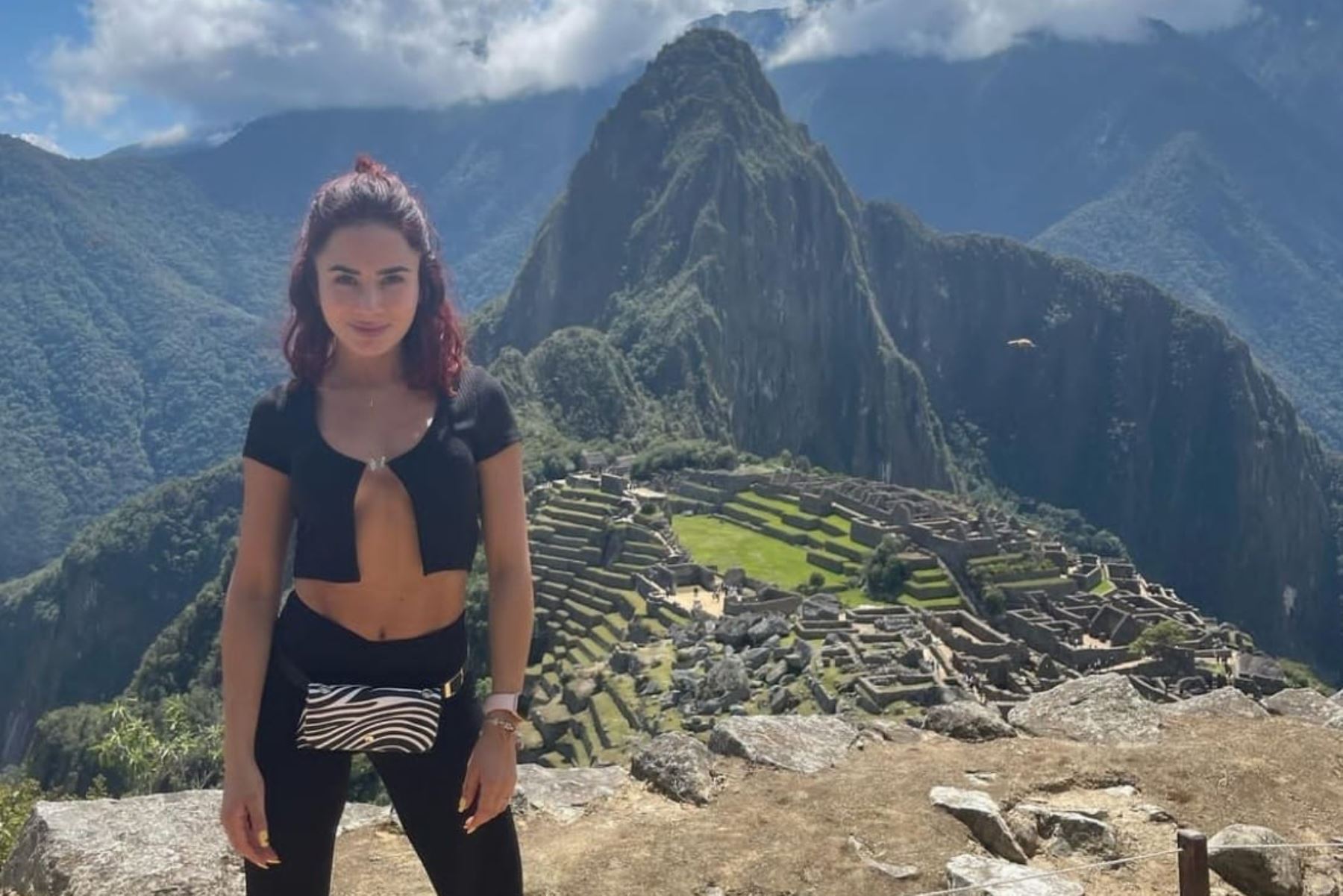 Actriz Johanna Daful en Machu Picchu: \"Que linda experiencia venir a conocer Perú\"