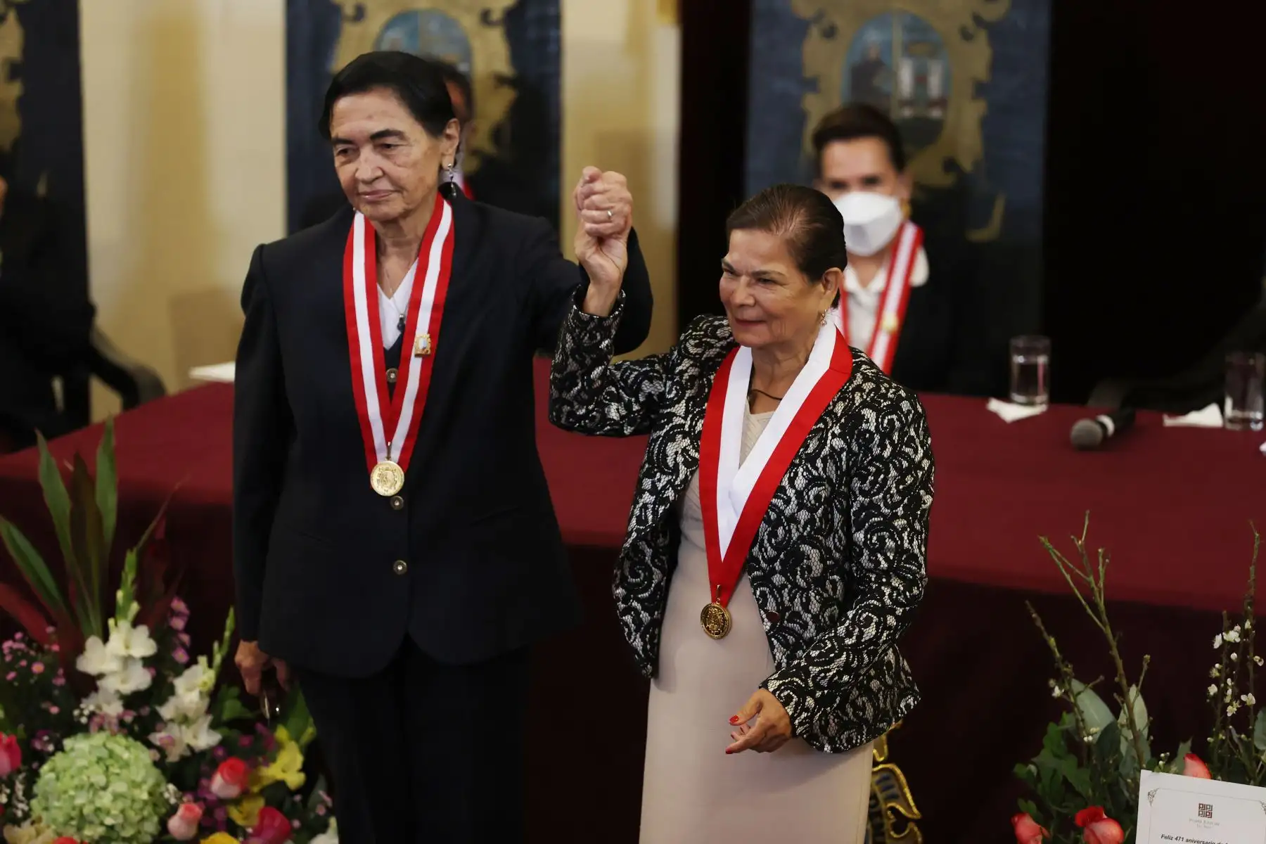 Como parte de los actos conmemorativos por el 471 aniversario de la UNMSM, hoy se llevó a cabo la sesión solemne en el Salón General del Centro Cultural de San Marcos.
 Foto: ANDINA/Melina Mejía