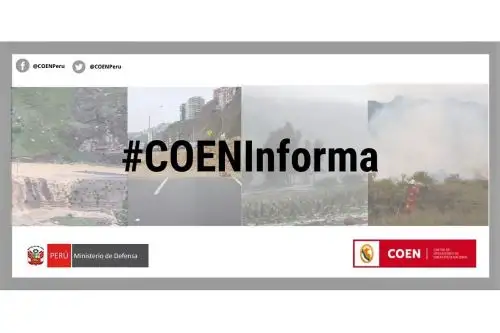Reporte del COEN. Foto: ANDINA/Difusión