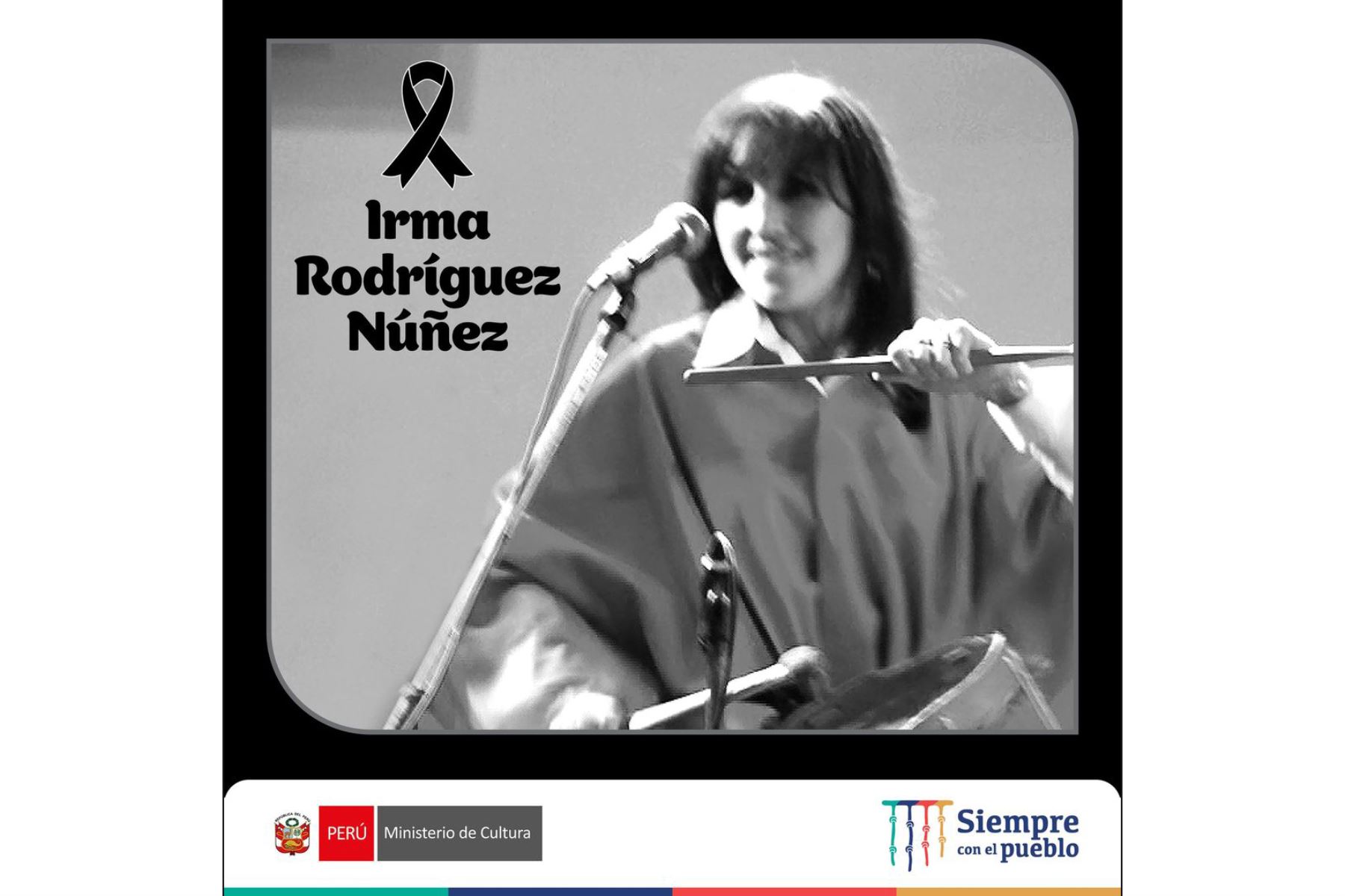 Ministerio de Cultura lamenta partida de Irma Rodríguez, miembro de La Familia Rodríguez