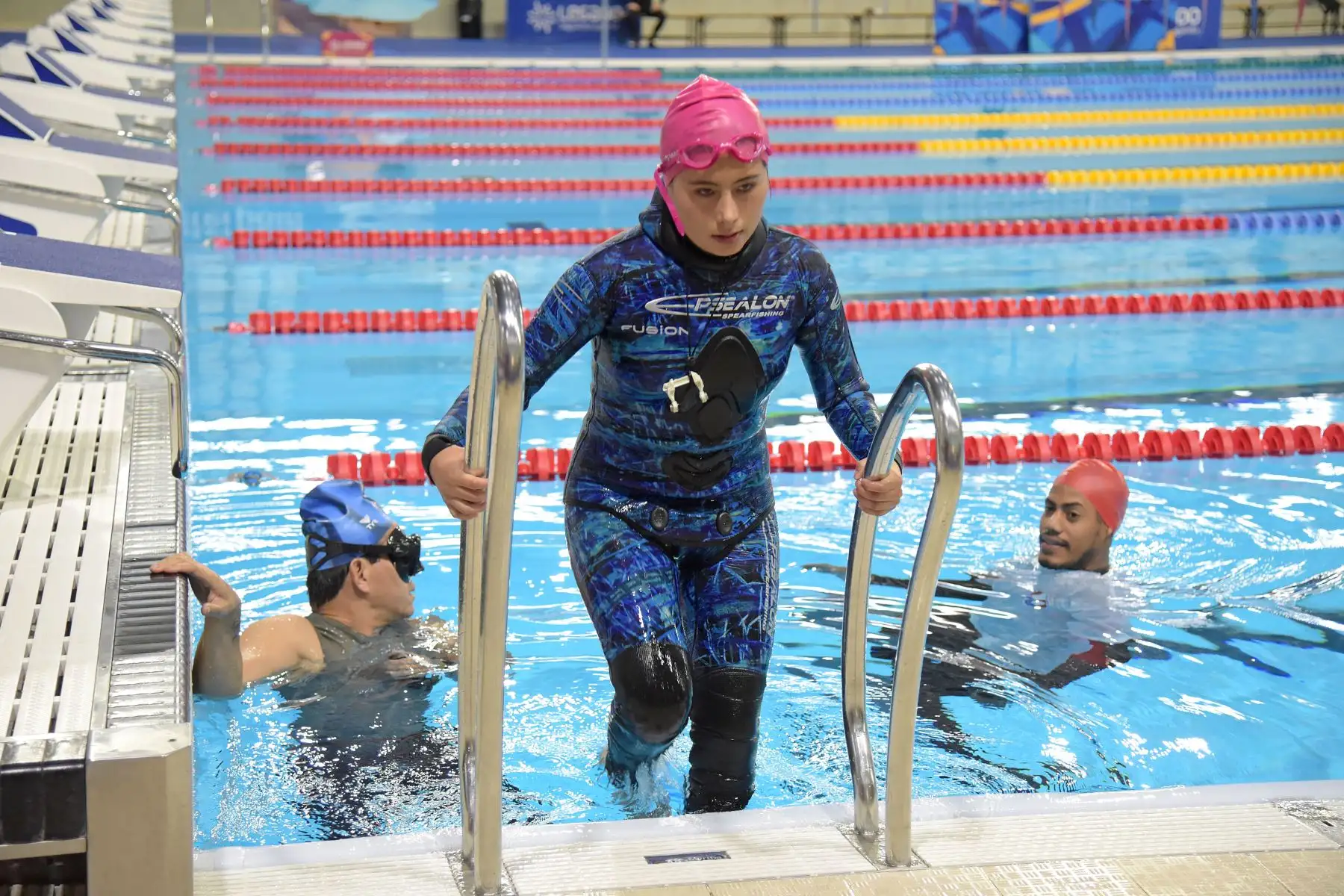 Campeonato Nacional de Apnea Deportiva Indoor 2022 en el Centro Acuático de la Videna.En esta ocasión se compitió en la modalidad estática, que consiste en sostener la respiración bajo el agua el mayor tiempo posible.
Foto: LEGADO