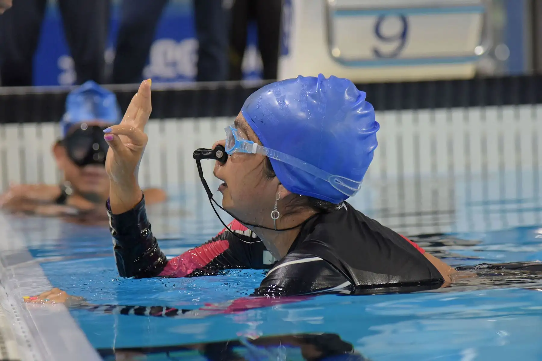 Campeonato Nacional de Apnea Deportiva Indoor 2022 en el Centro Acuático de la Videna. En esta ocasión se compitió en la modalidad estática, que consiste en sostener la respiración bajo el agua el mayor tiempo posible.
Foto: LEGADO