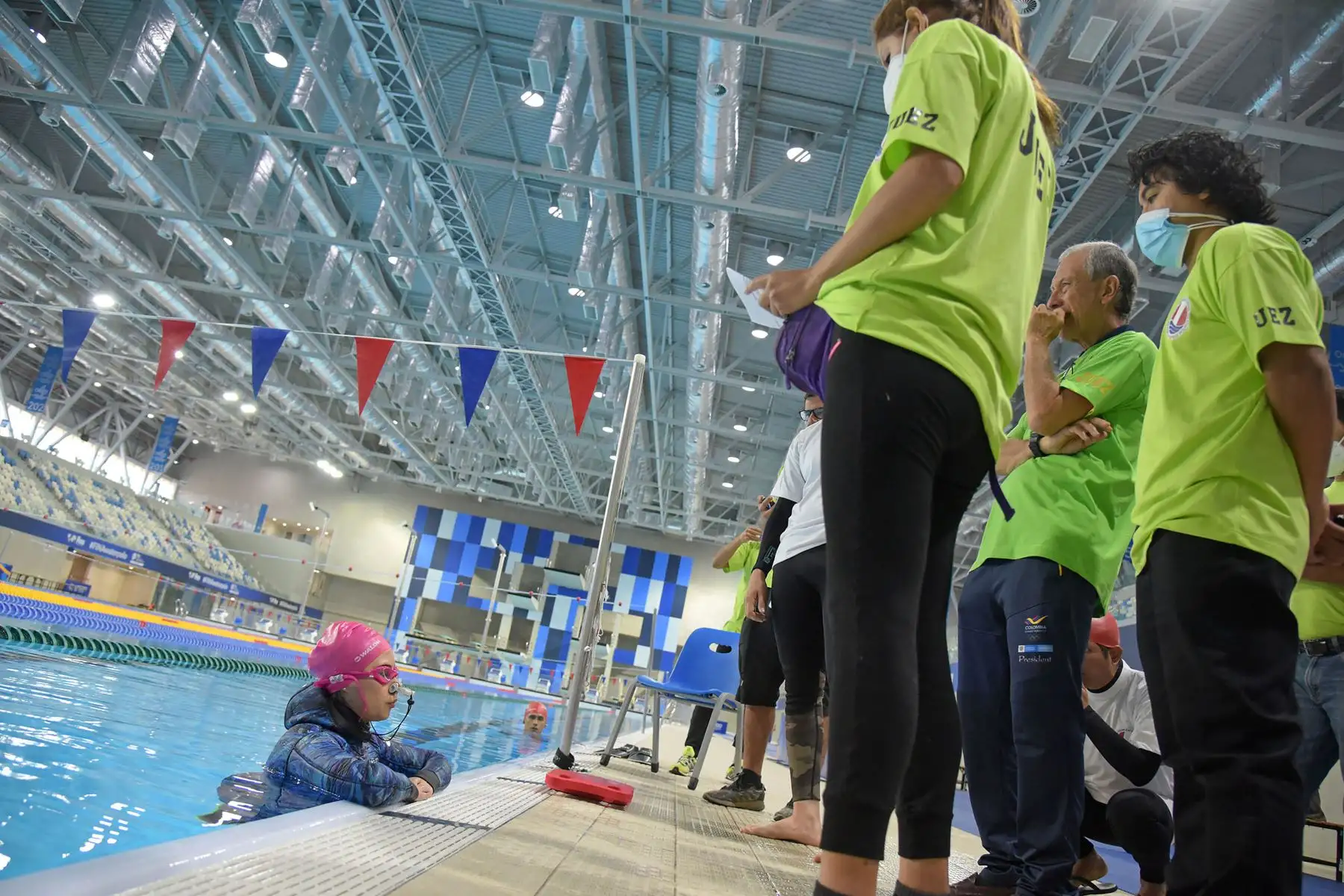 Campeonato Nacional de Apnea Deportiva Indoor 2022 en el Centro Acuático de la Videna. En esta ocasión se compitió en la modalidad estática, que consiste en sostener la respiración bajo el agua el mayor tiempo posible.
Foto: LEGADO