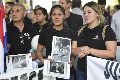 Había contraído matrimonio con una periodista de televisión el 30 de abril pasado en Asunción. Foto: AFP