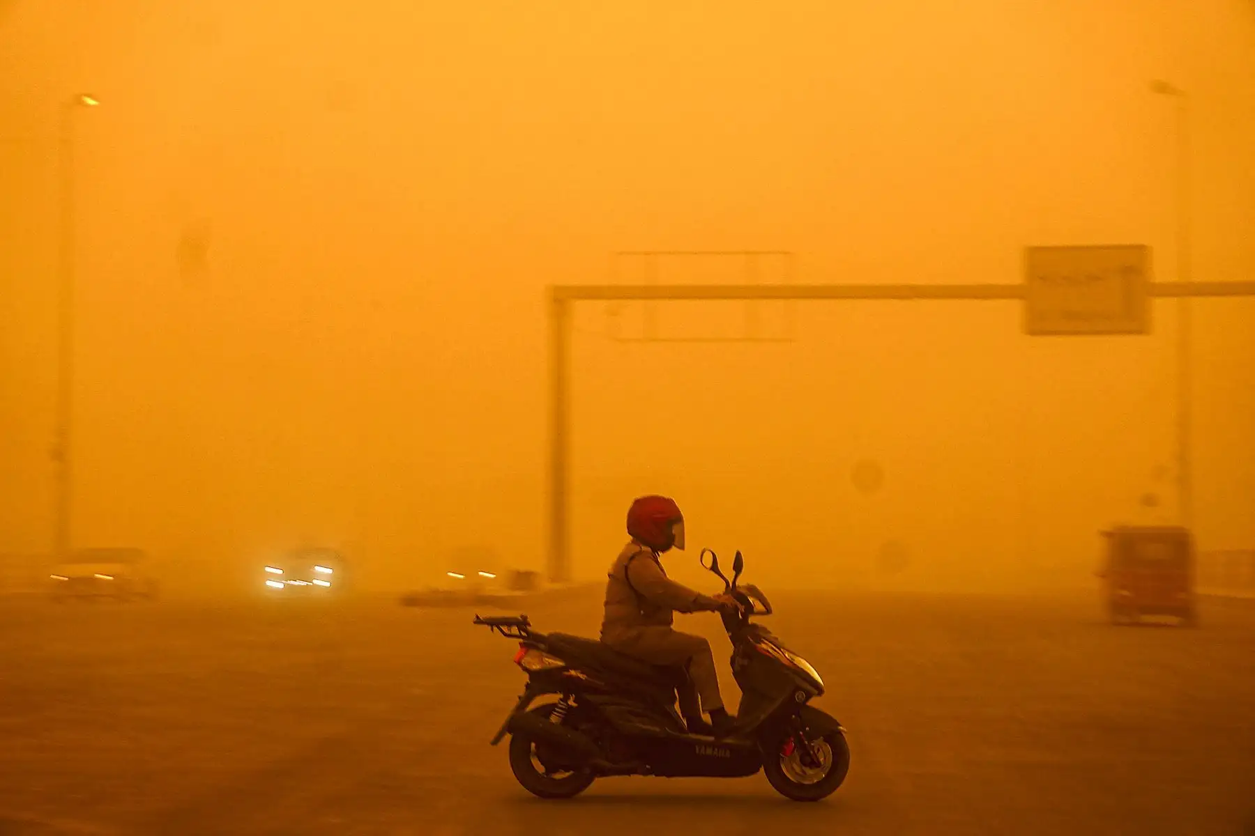 Imágenes salidas de un cuento de terror. Foto: AFP