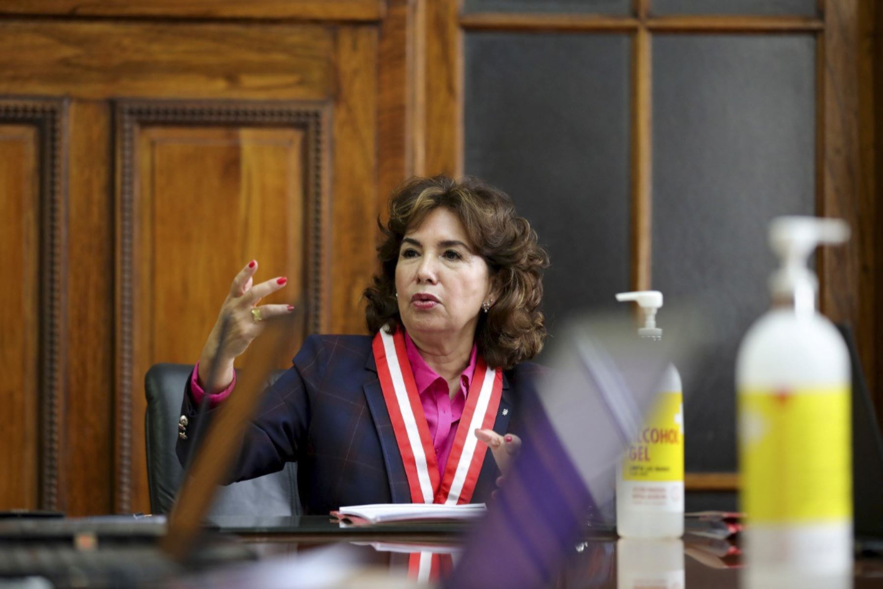 Elvia Barrios, presidenta del Poder Judicial. ANDINA/Andrés Valle