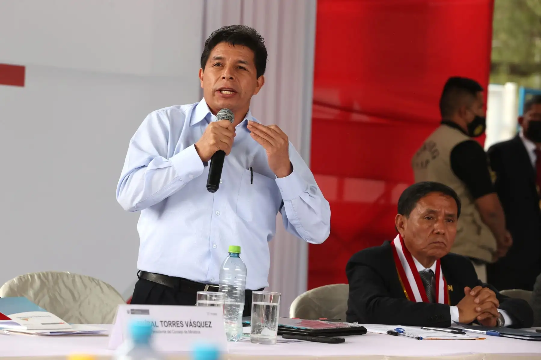 El presidente Pedro Castillo lideró junto al premier Aníbal Torres el XII Consejo de Ministros Descentralizado, que se realiza en la región Huánuco.
Foto: ANDINA/Presidencia Perú