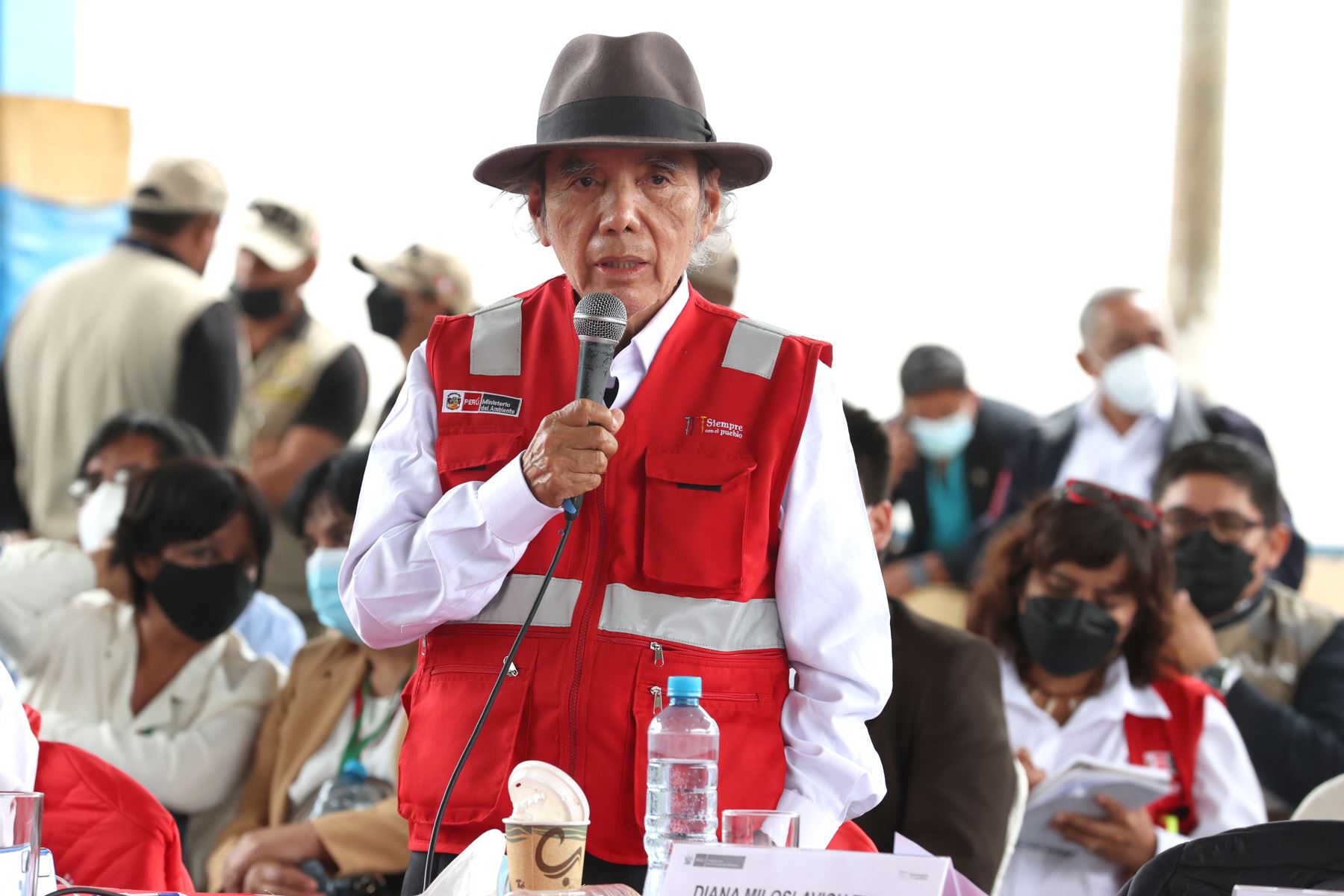 Ministro del Ambiente, Modesto Montoya, participó del XI Consejo de Ministros Descentralizado realizado en la ciudad Huánuco.
Foto: ANDINA/Presidencia Perú