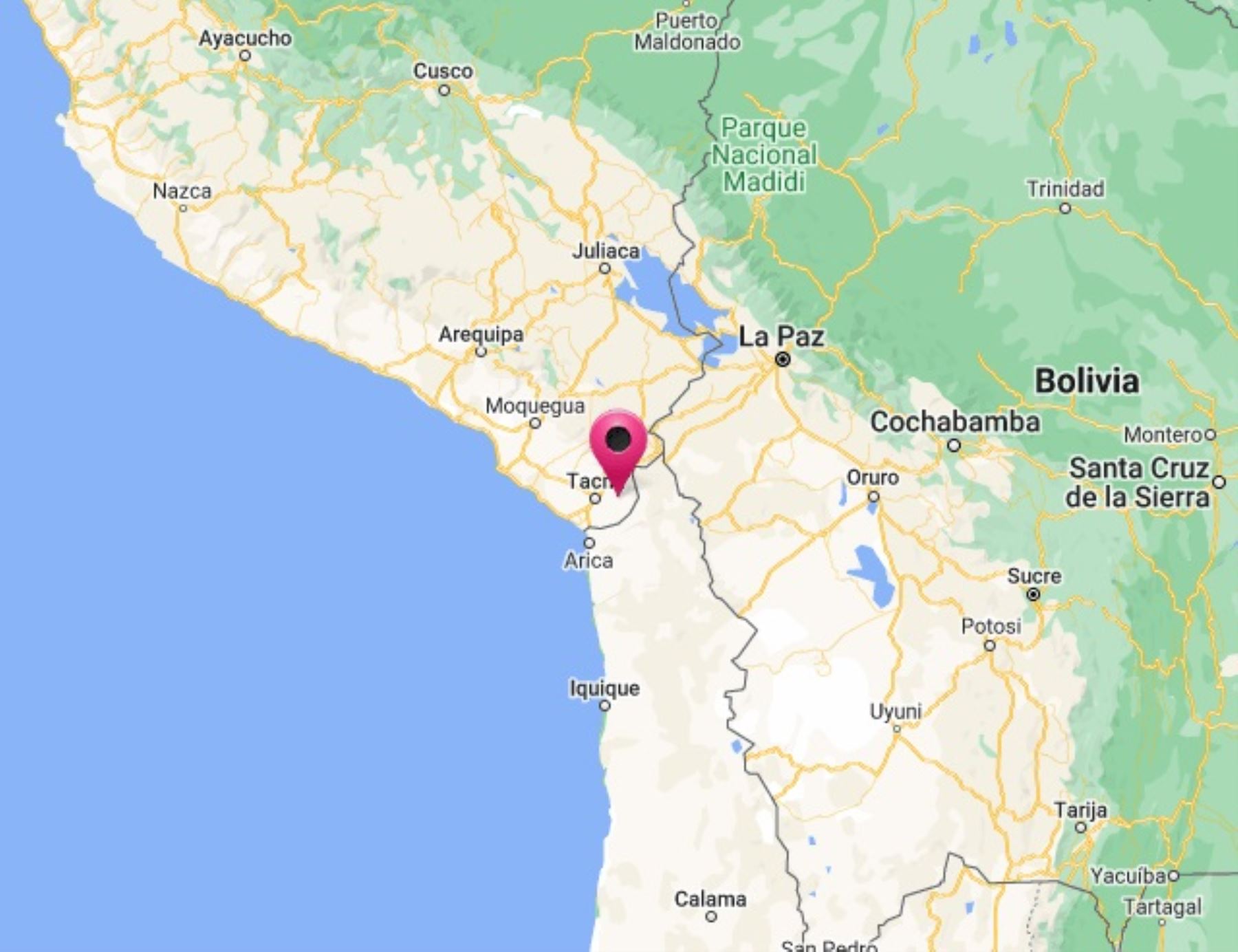 Región Tacna fue remecida esta mañana por un temblor de magnitud 4.5