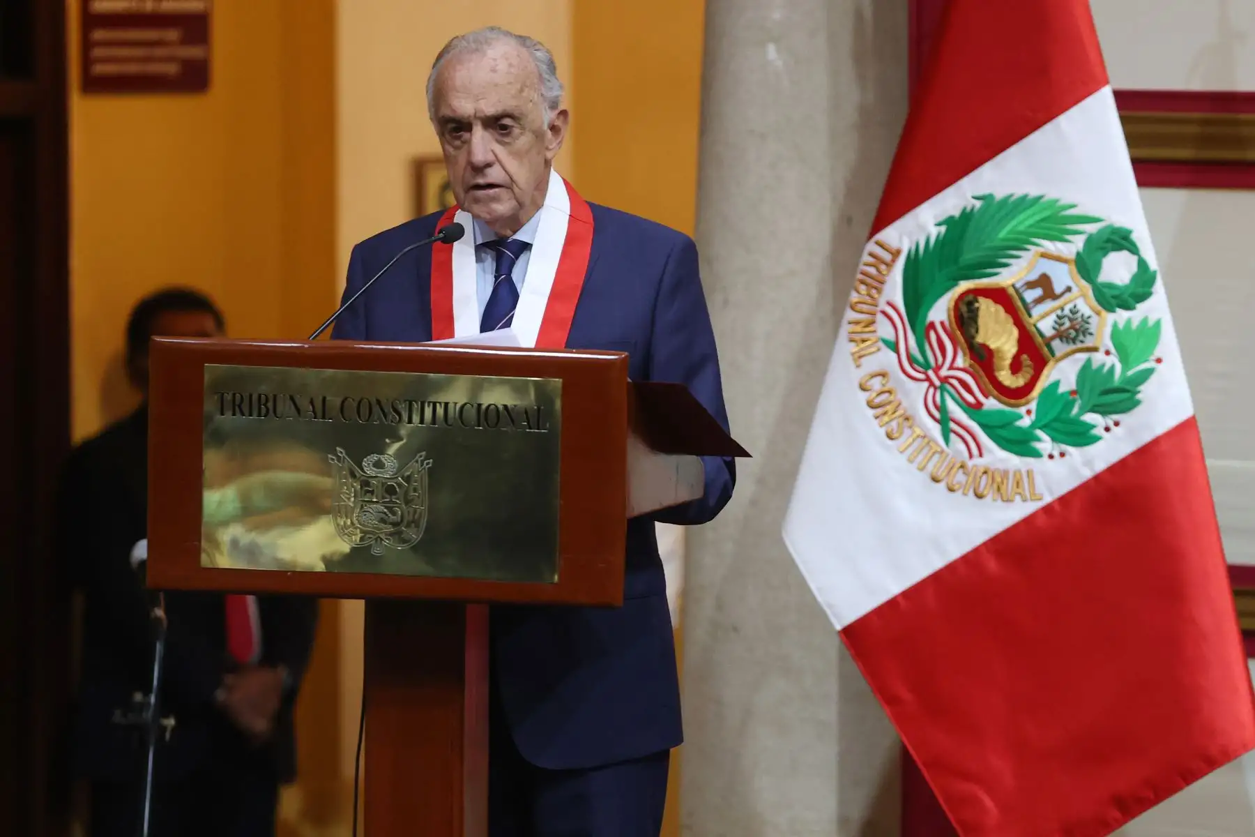Presidente del Tribunal Constitucional, Augusto Ferrero, preside la ceremonia de presentación de los nuevos miembros del TC. Foto: ANDINA/Melina Mejía