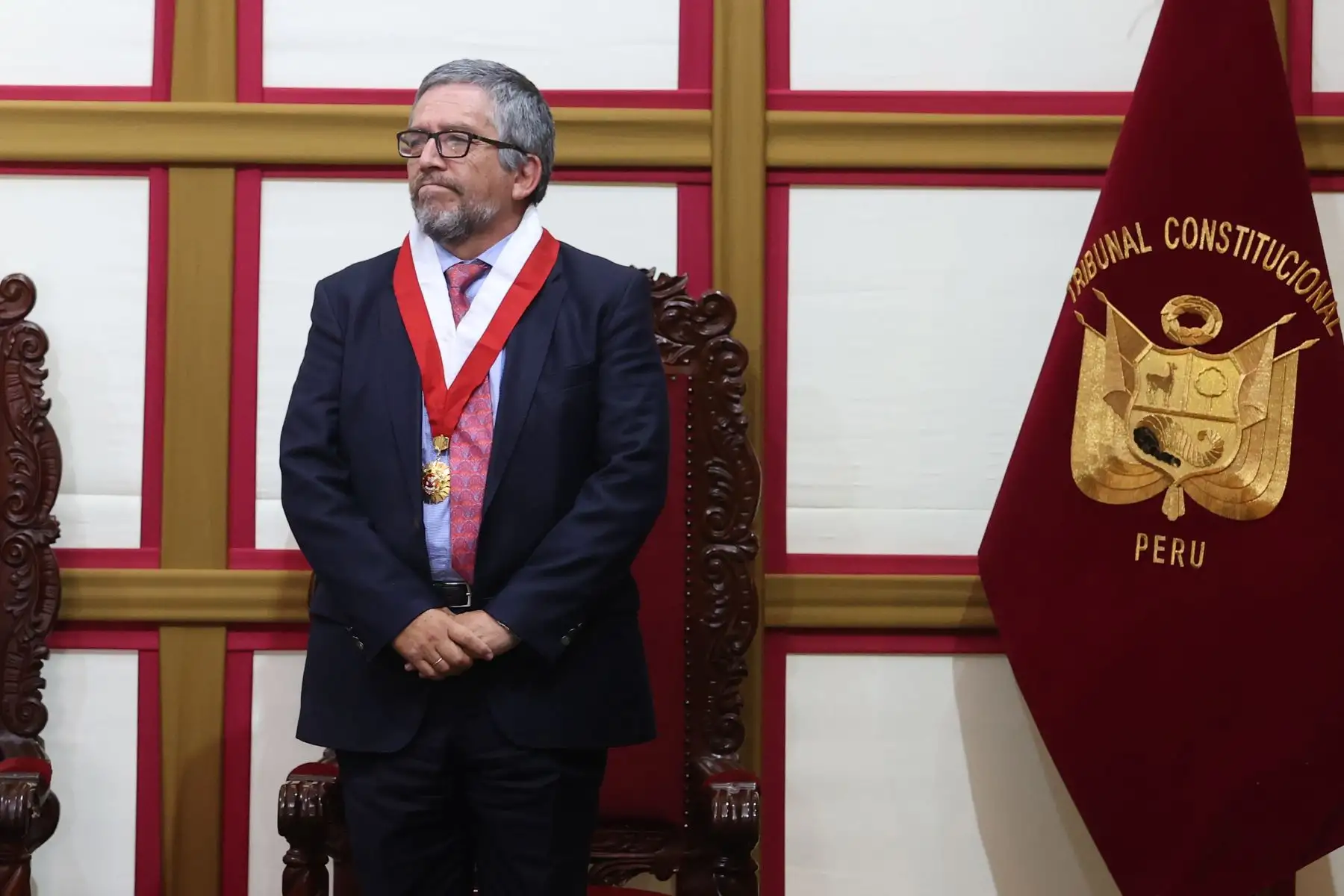 Manuel Montiagudo, durante la ceremonia de presentación de los nuevos miembros del TC. Foto: ANDINA/Melina Mejía