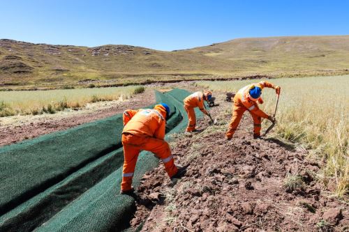 Amsac reinicia obras de remediación ambiental minera en el proyecto Aladino VI, ubicado en el distrito de Mañazo, región Puno. ANDINA/Difusión