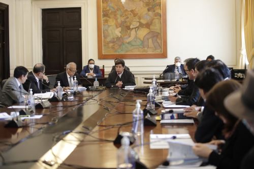 Presidente Pedro Castillo encabeza sesión del Consejo de Ministros