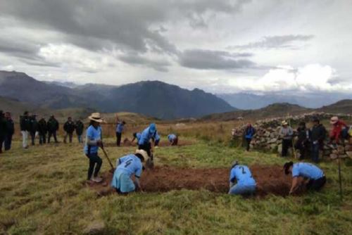 El Midagri realizó una jornada de implementación del “Proyecto de Recarga Hídrica y Aprovechamiento del Agua de Lluvia en 14 Departamentos” en el distrito de Ayauca, ubicado en la provincia de Yauyos, región Lima.