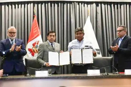 Mininter suscribió convenios con 17 gobiernos locales con la finalidad de financiar la ejecución de proyectos de inversión de seguridad ciudadana. Foto: Mininter