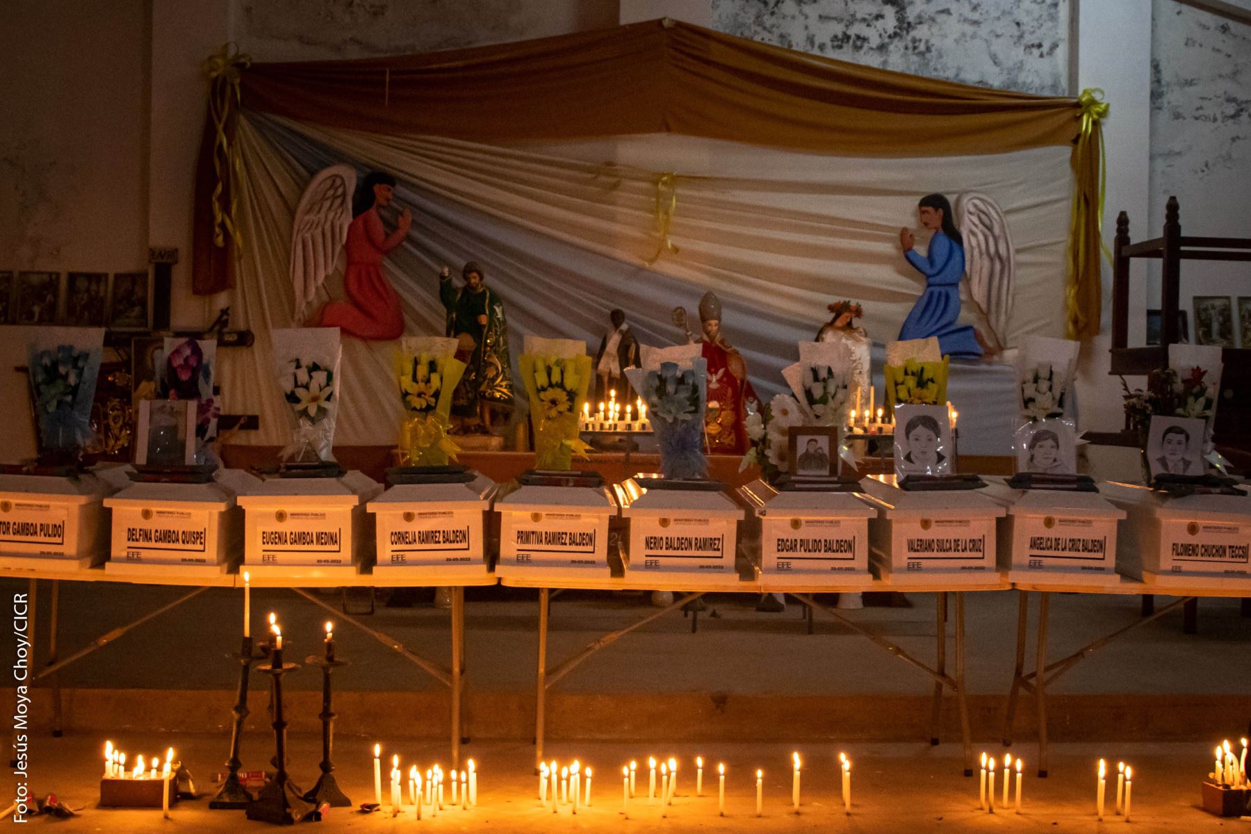 La entrega de los restos de las víctimas de Accomarca se inició el martes. Foto: ANDINA/difusión.