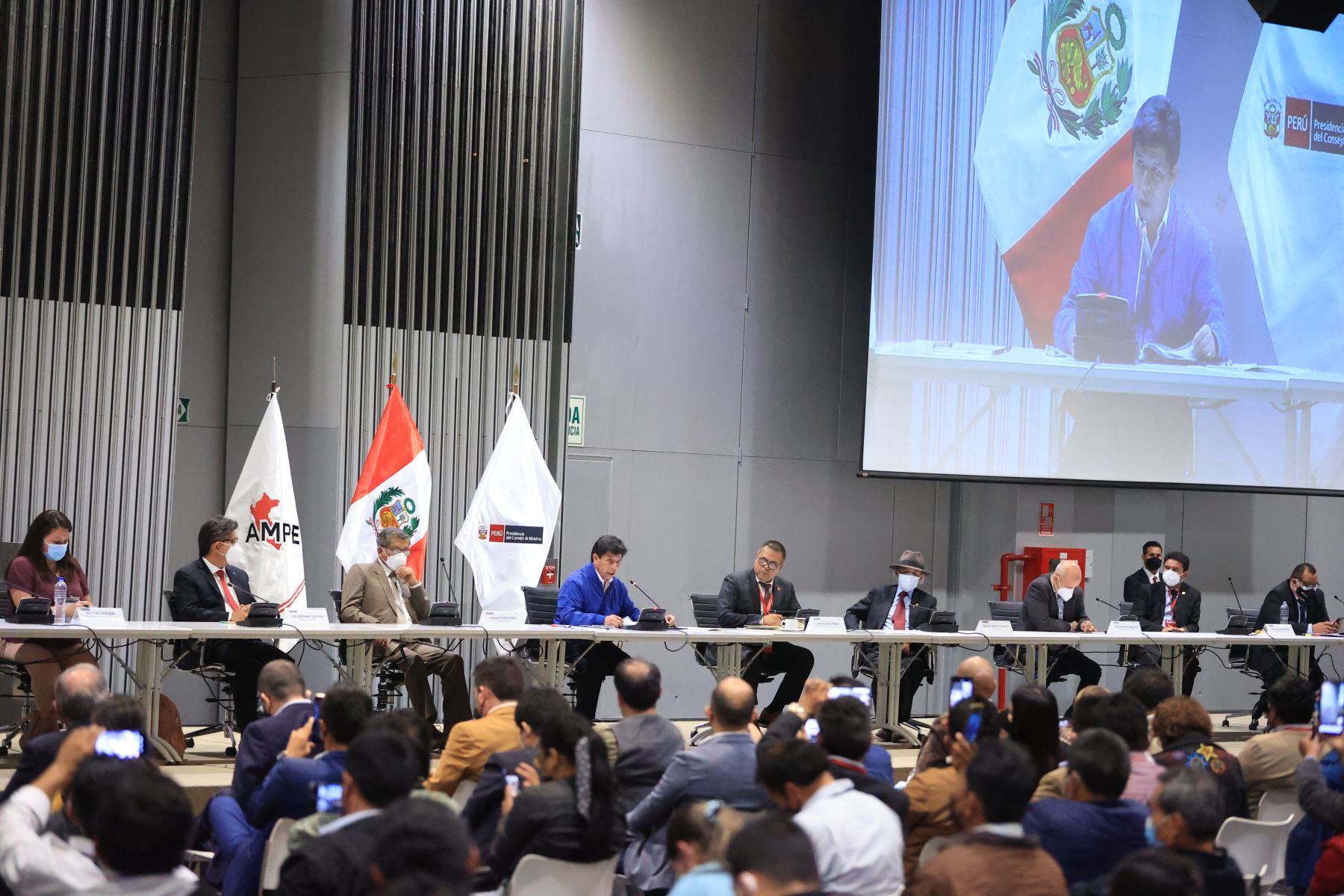 Presidente de la República, Pedro Castillo, participa en el Encuentro Nacional de Alcaldes y Alcaldesas del Perú. Foto: ANDINA/Prensa Presidencia