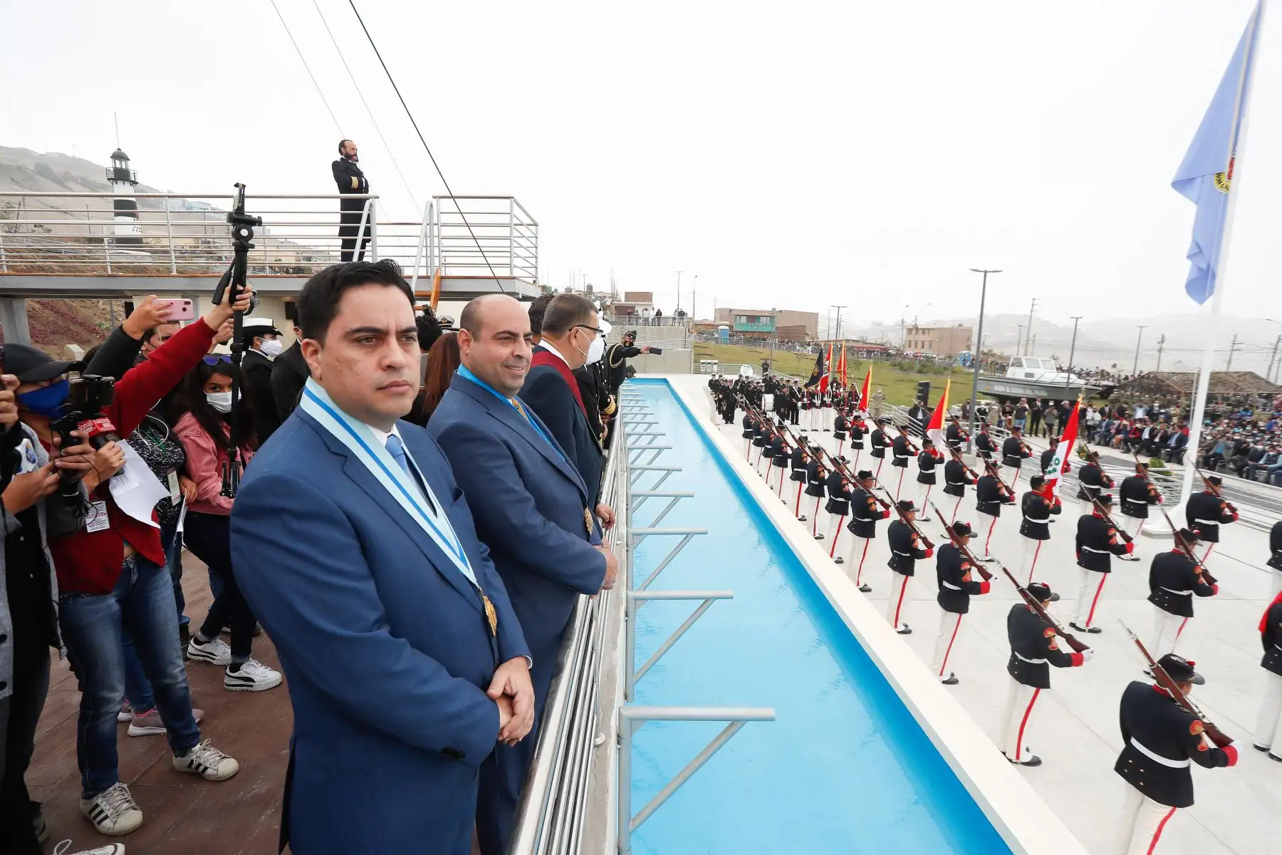 Municipalidad de Ventanilla inaugura el parque temático naval, único con la réplica del monitor Huascar, en la zona de Pachacutec. Participa el alcalde de Ventanilla, Pedro Spadaro. Foto: ANDINA/ Renato Pajuelo