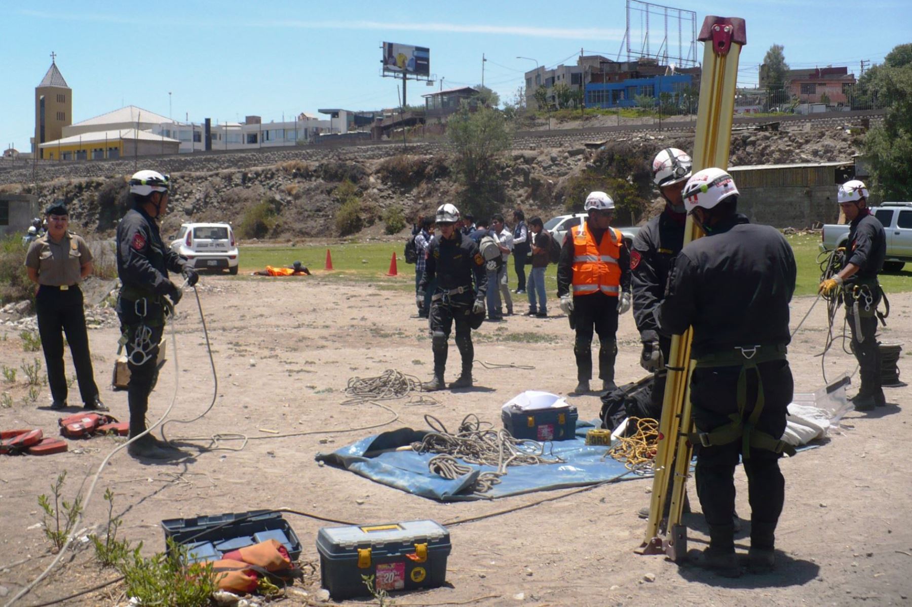 Arequipa se prepara para el simulacro de sismo que se realizará el martes 31 de mayo. Foto: ANDINA/archivo.