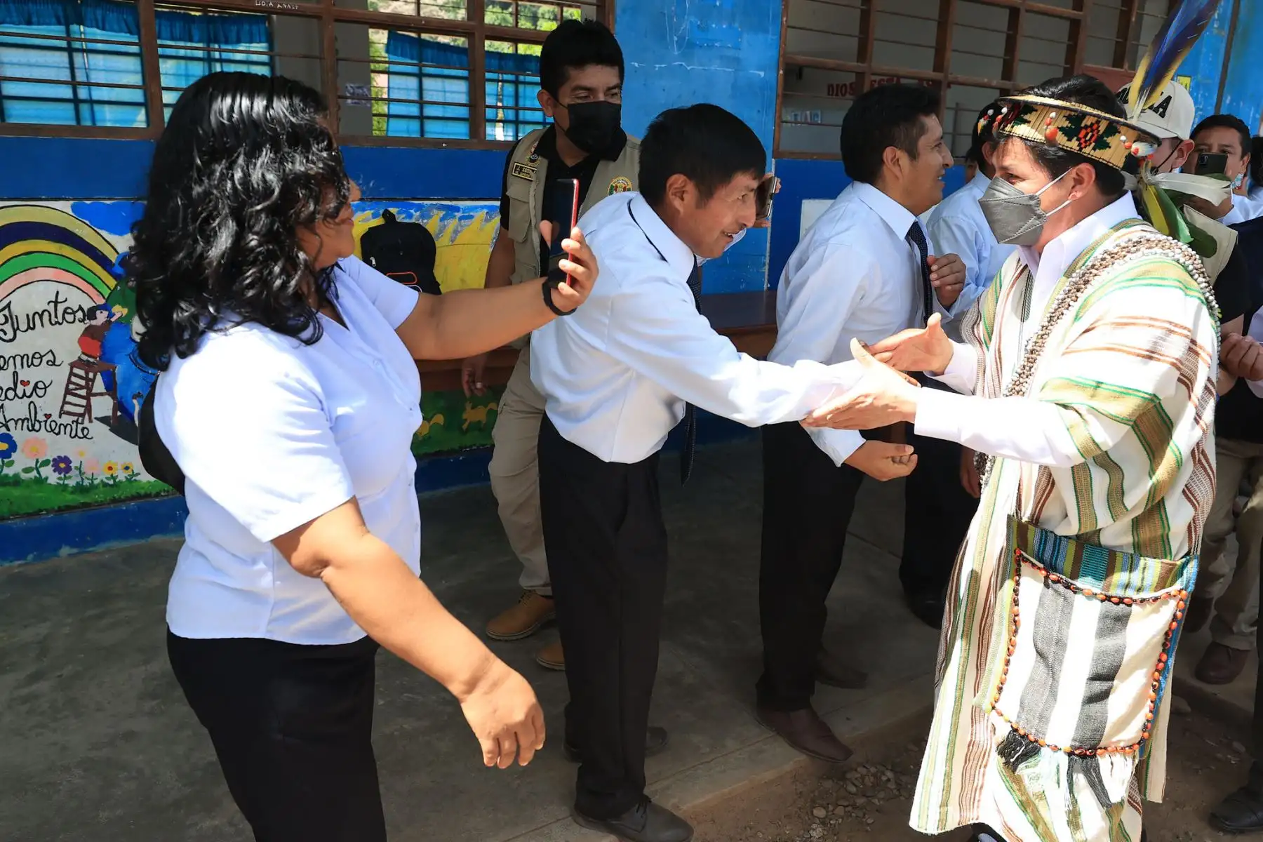 Presidente Pedro Castillo inspecciona la institución educativa integrada "Los Libertadores" en Pasco.
Foto: ANDINA/Prensa Presidencia