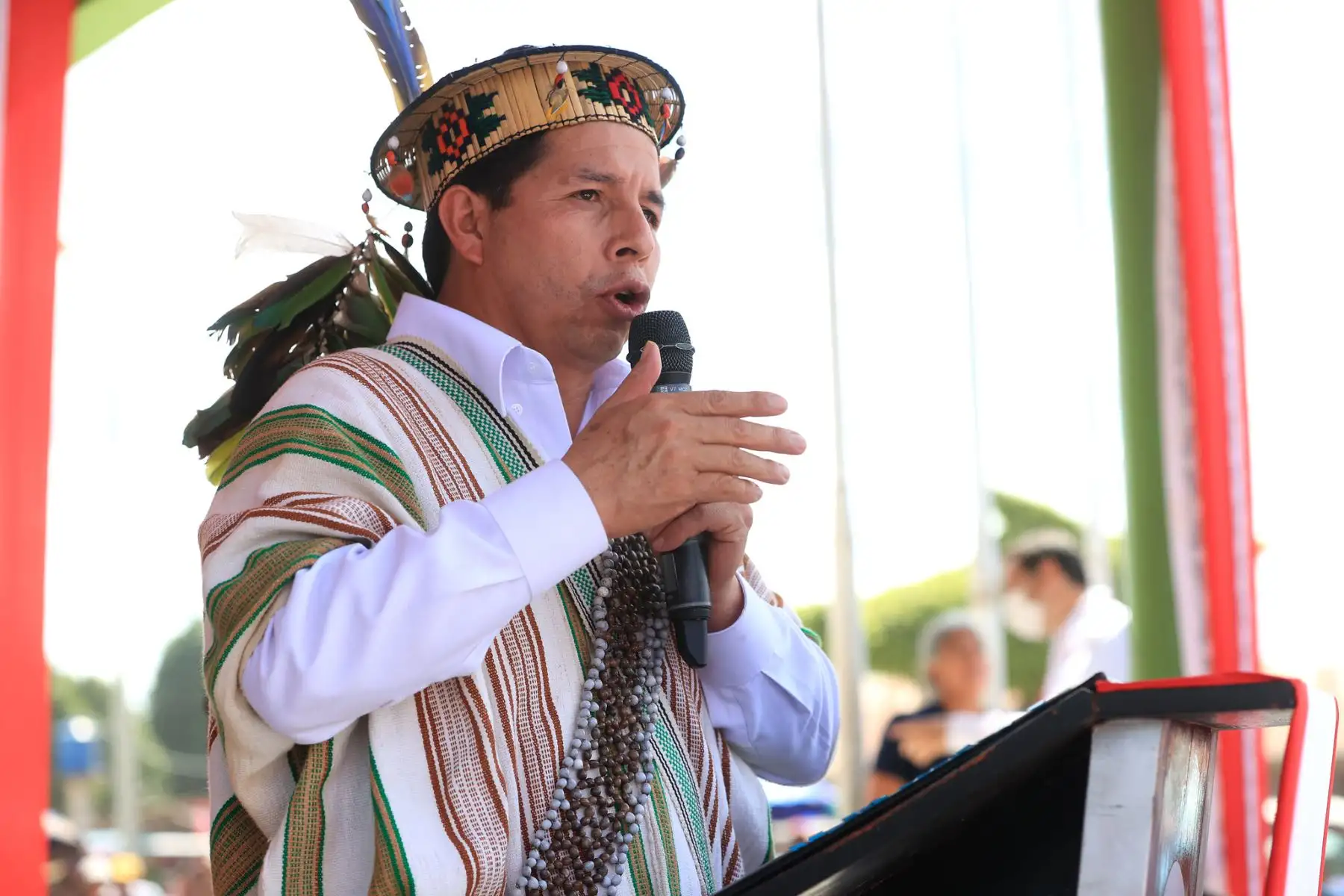 Presidente Pedro Castillo sostiene encuentro con la población del distrito de Constitución en la región Pasco.
Foto: ANDINA/Prensa Presidencia