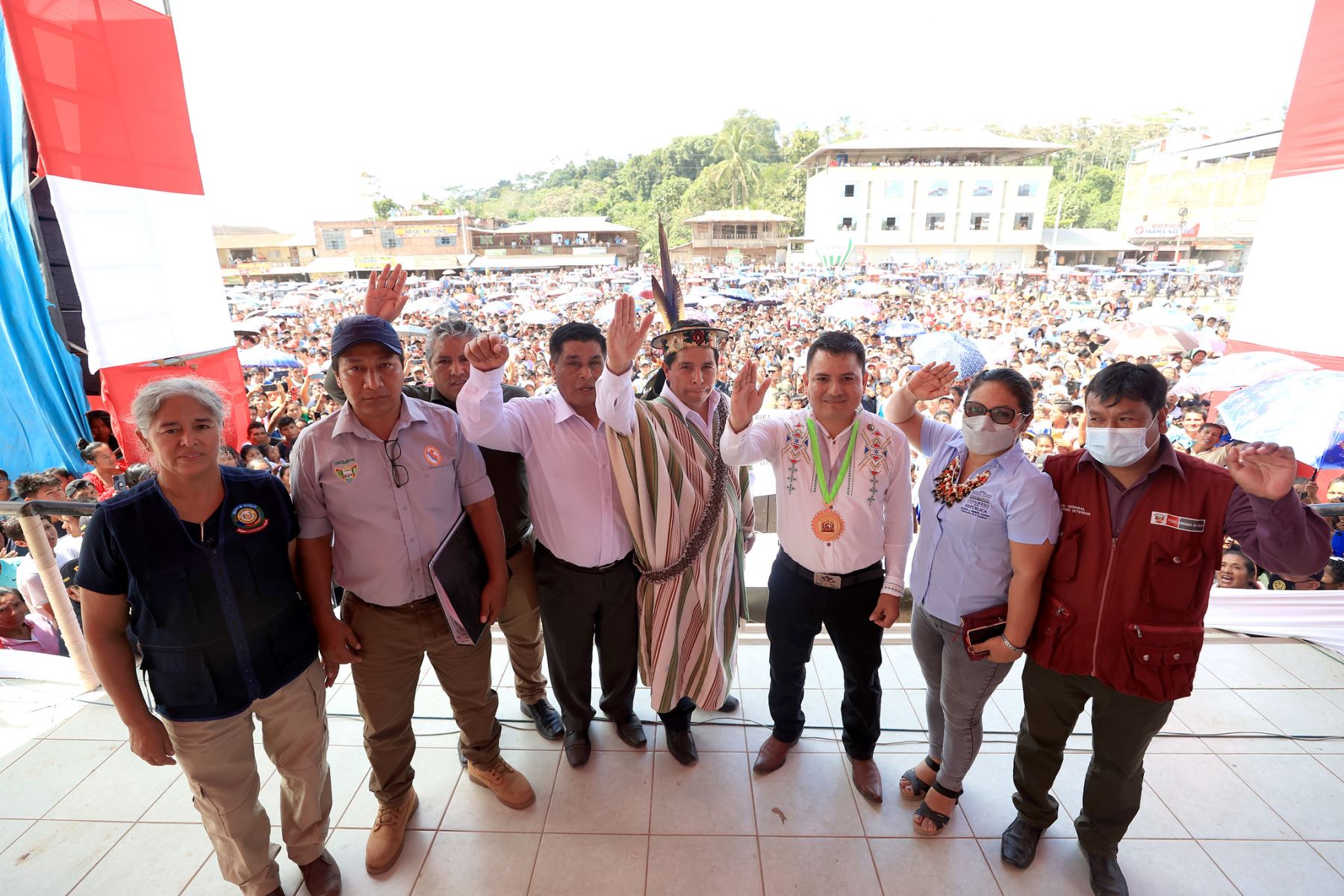 Presidente Pedro Castillo sostiene encuentro con la población del distrito de Constitución en la región Pasco.
Foto: ANDINA/Prensa Presidencia