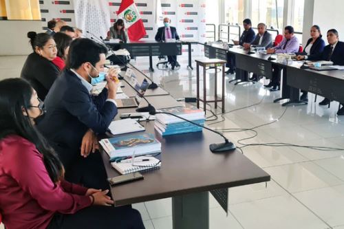 Funcionarios del Ministerios del Interior se reunieron con representantes del proyecto Eurofront, financiado por la UE, para reforzar las capacidades de la Policía Nacional del Perú (PNP) en su lucha contra la trata de personas y el crimen organizado. ANDINA/ Mininter