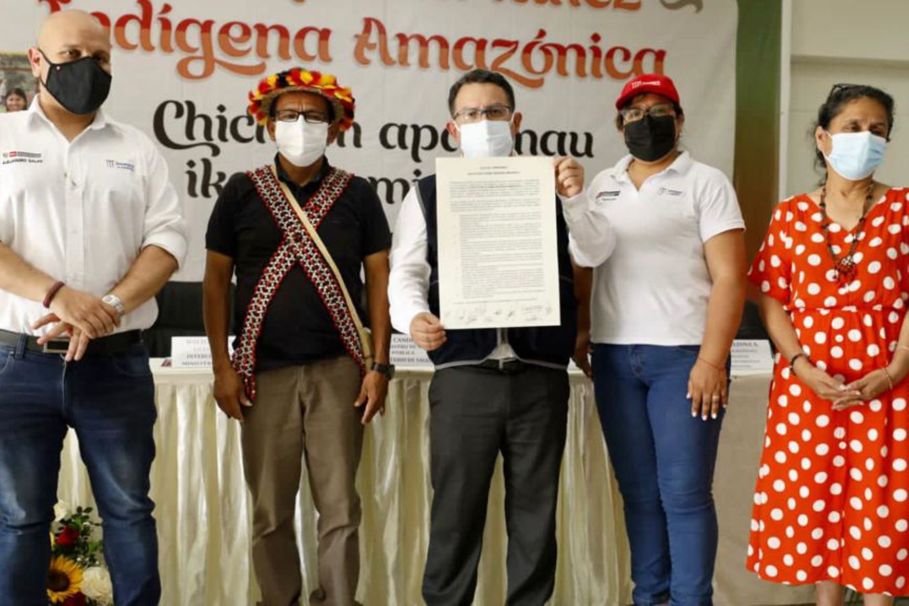 Gobierno suscribió Pacto por la Niñez Indígena Amazónica en Bagua, región Amazonas. Foto: Minsa