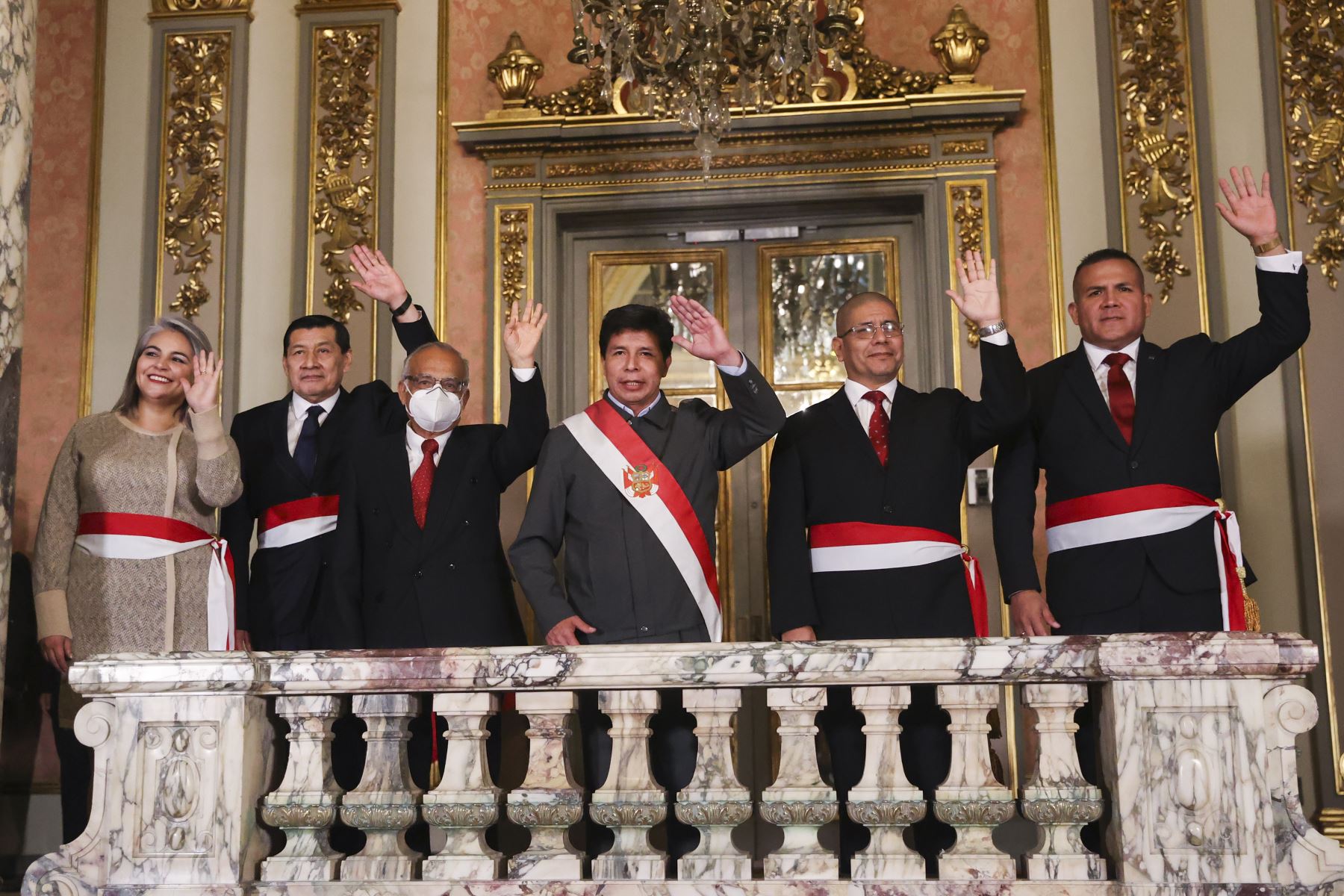 El presidente de la República, Pedro Castillo, toma juramento a nuevos ministros de Estado. Foto: ANDINA/Prensa Presidencia