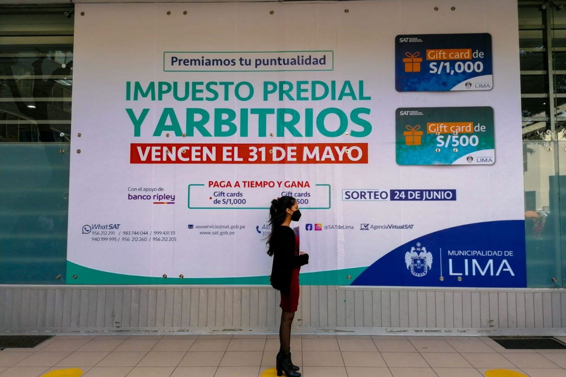 SAT de Lima premiará a contribuyentes que cancelen sus tributos hasta el 31 de mayo