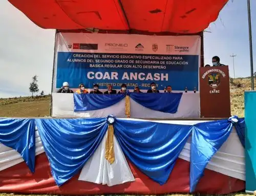 Se iniciaron los trabajos de construcción del Colegio de Alto Rendimiento de Áncash. Se ubicará en el distrito de Cátac, provincia de Recuay.
