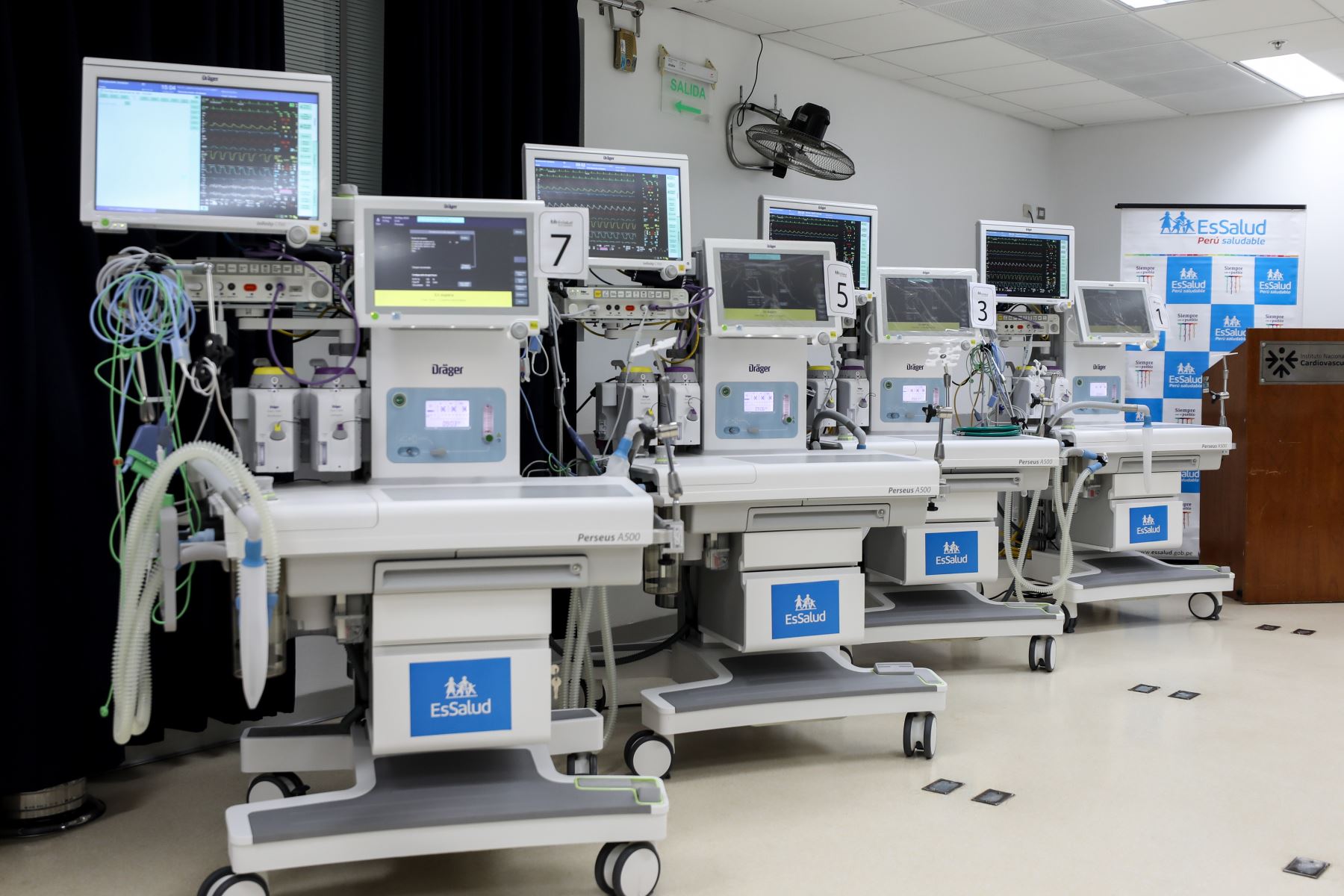 Incor recibió ocho máquinas de anestesia con sistema de monitoreo completo más gasto cardiaco para operaciones e intervenciones.