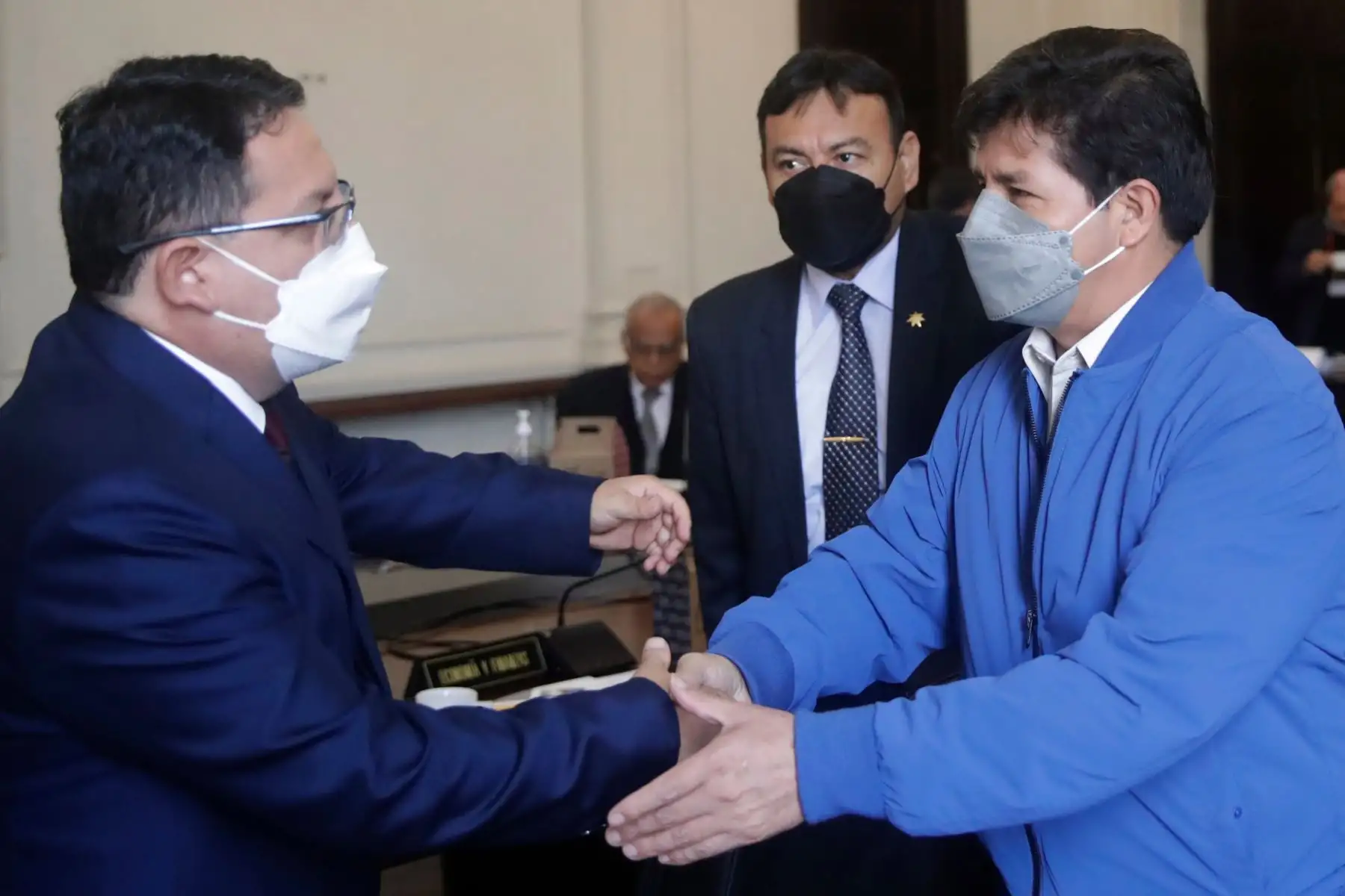 Sesión del Consejo de Ministros, el presidente Pedro Castillo y los titulares de los sectores del Ejecutivo evalúan medidas para fortalecer la fiscalización laboral de Sunafil, así como prorrogar el Estado de Emergencia en algunos distritos y regiones.
 Foto: ANDINA/ Prensa Presidencia