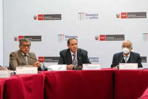 Ministro de Educación, Rosendo Serna, participó de la conferencia de prensa que ofreció el Consejo de Ministros. ANDINA/Difusión