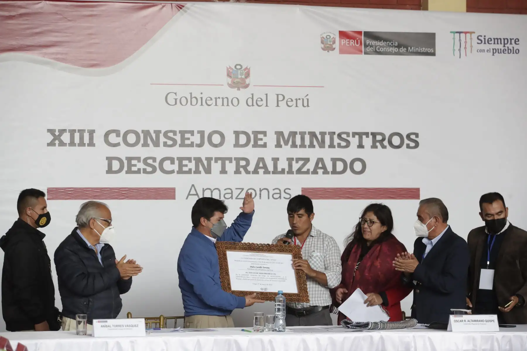 El presidente de la República, Pedro Castillo, lidera el XIII Consejo de Ministros Descentralizado en Amazonas. 
Foto: ANDINA/Presidencia Perú