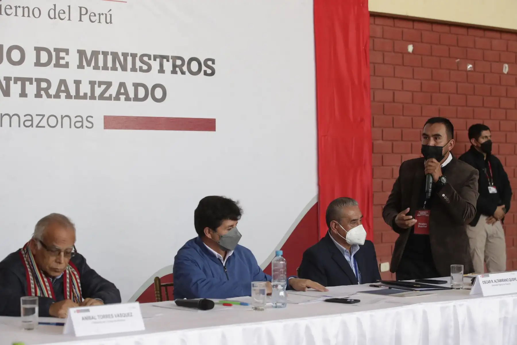 XIII Consejo de Ministros Descentralizado en Amazonas, con participación del premier Aníbal Torres, ministros de Estado, el gobernador regional, alcaldes y representantes de la sociedad civil. 
Foto: ANDINA/Presidencia Perú