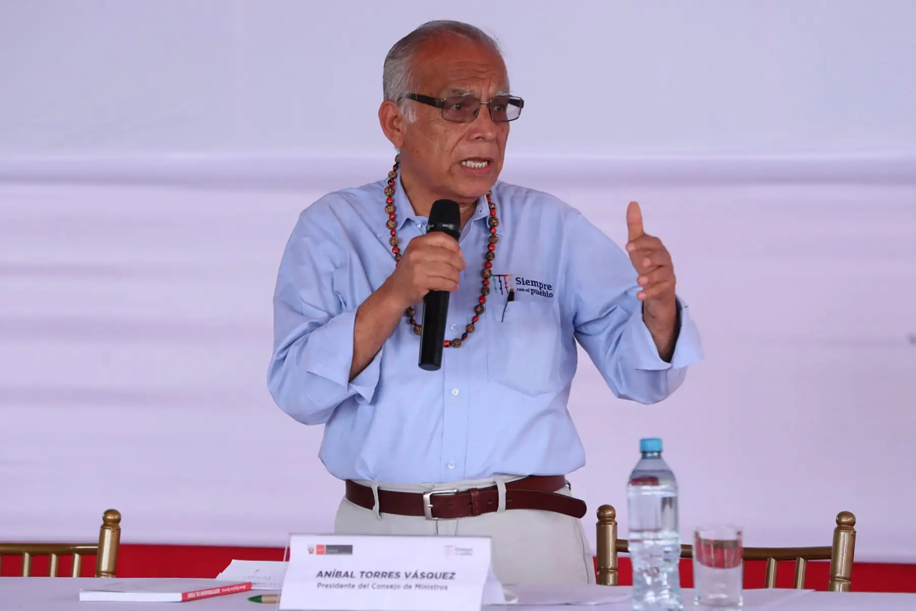 El jefe del Gabinete Ministerial, Aníbal Torres lidera el XIV Consejo de Ministros Descentralizado en la ciudad de Iquitos, capital de la región Loreto. Foto: PCM