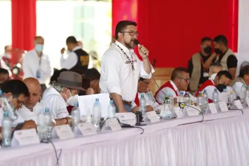 El ministro de Vivienda, Construcción y Saneamiento, Geiner Alvarado, participa en el XIV Consejo de Ministros Descentralizado en la región Loreto. Foto: MVCS