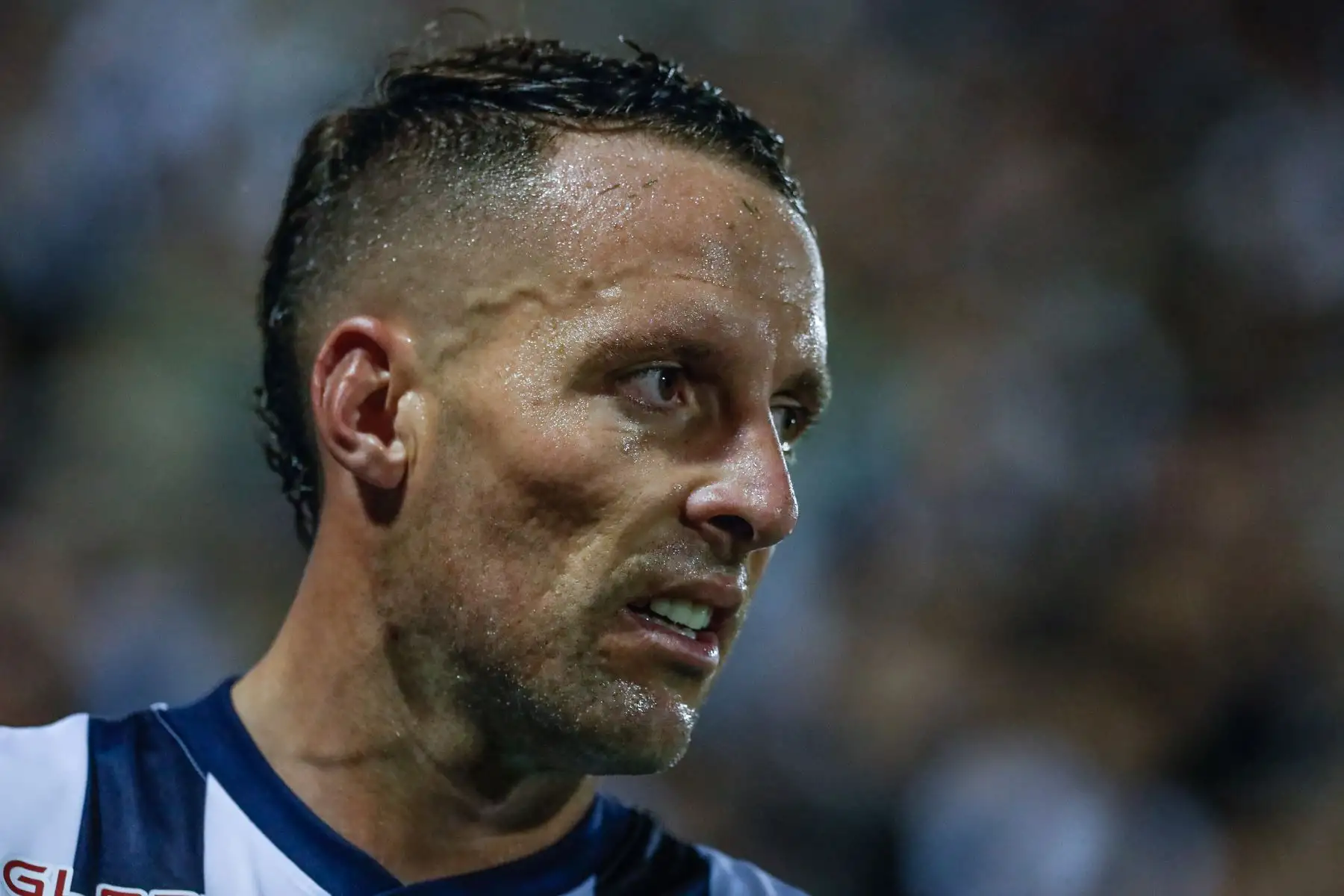 Pablo Lavandeira de Alianza Lima durante partido frente a Cienciano por la fecha 16 de la Liga 1, en el estadio Alejandro Villanueva.Foto: ANDINA/Renato Pajuelo
